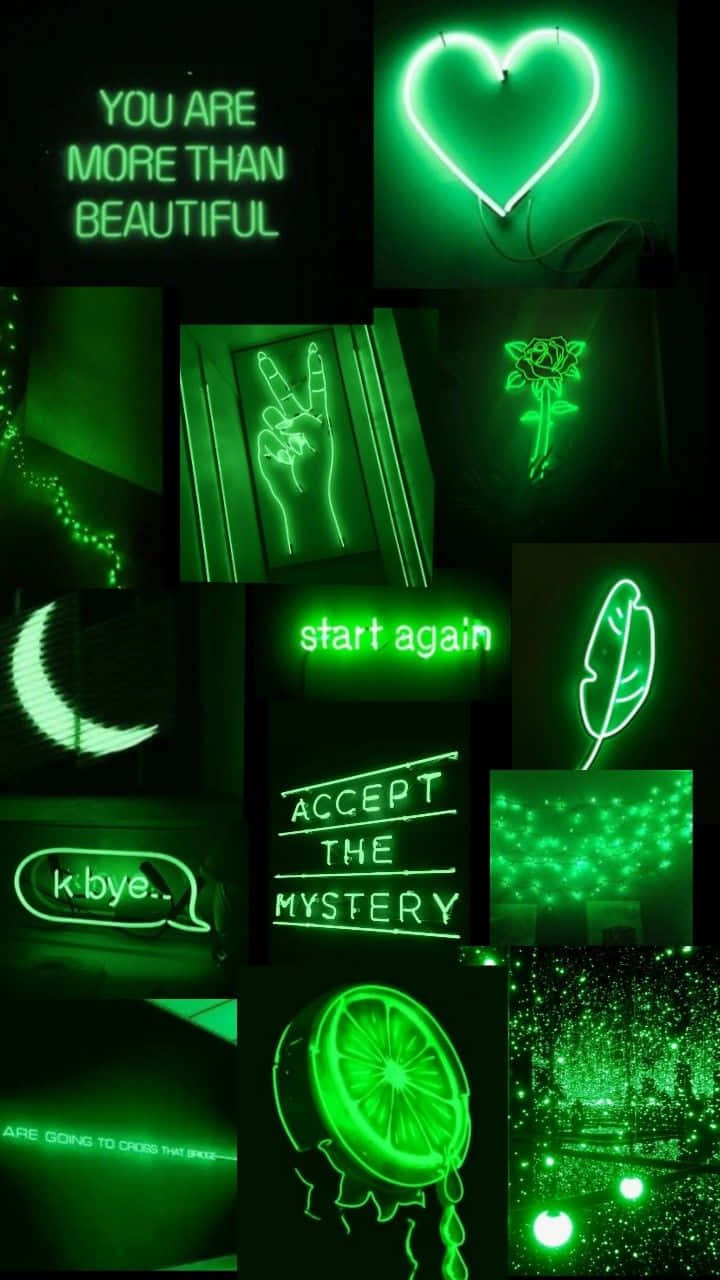 Nền Xanh Neon Lôi Cuốn Hình nền