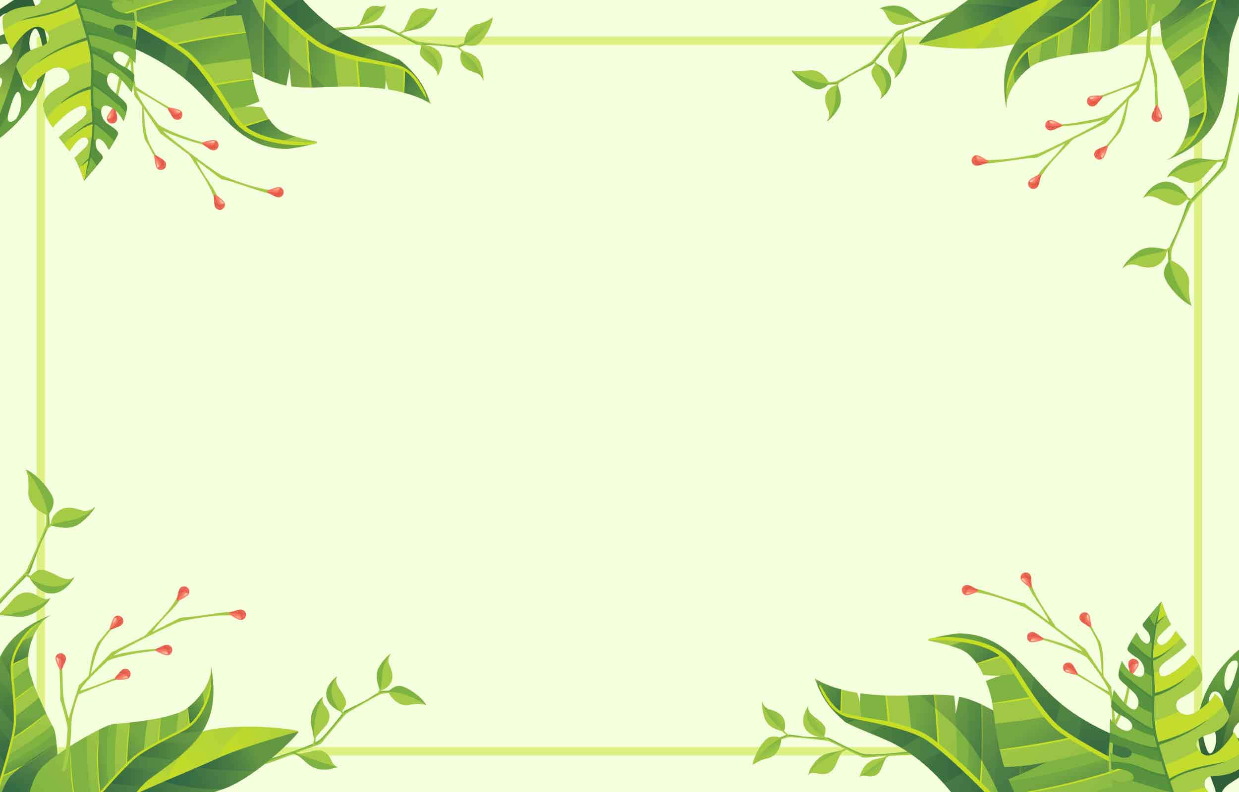 Nền Xanh Nhạt Lá Và Hoa Hình nền