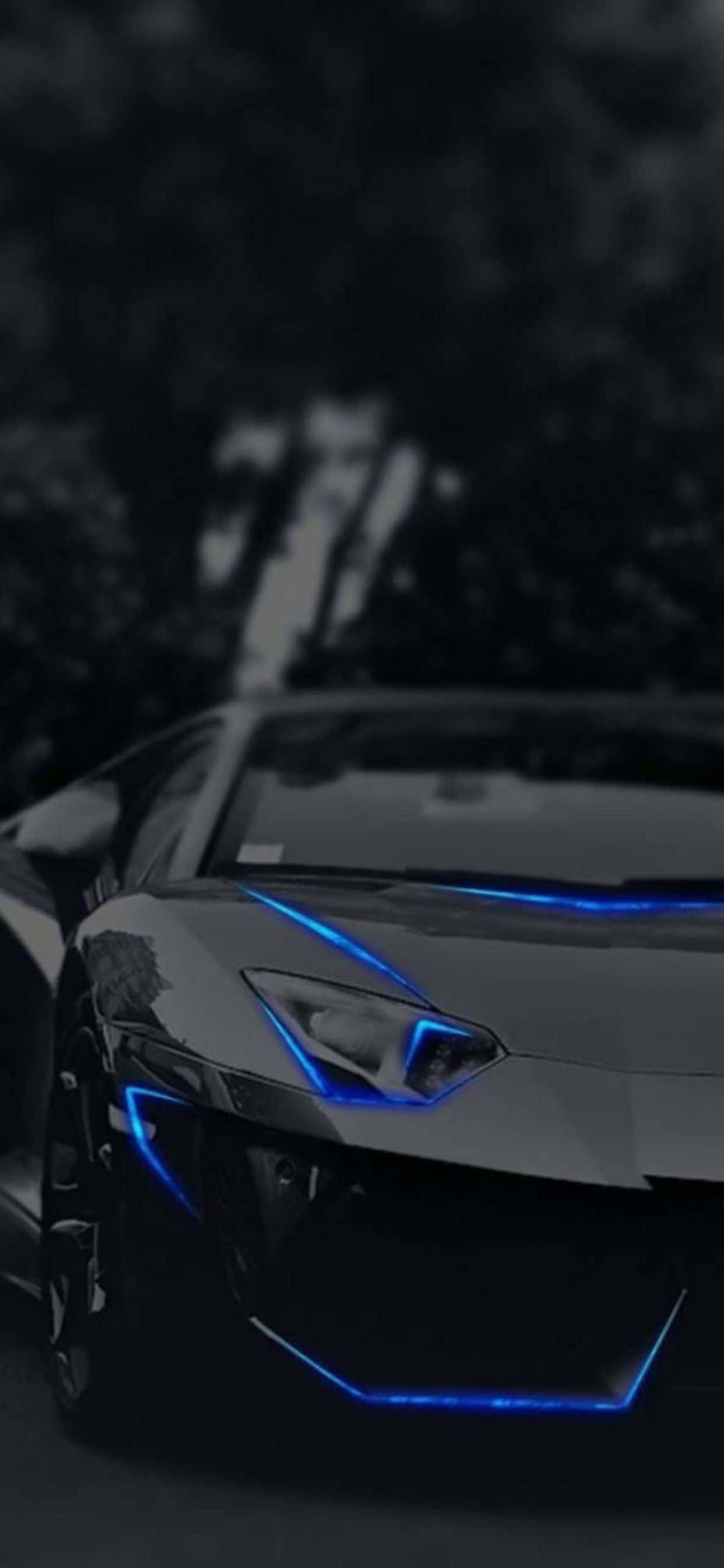 iPhone XS Max Lamborghini Nền Xanh Hình nền