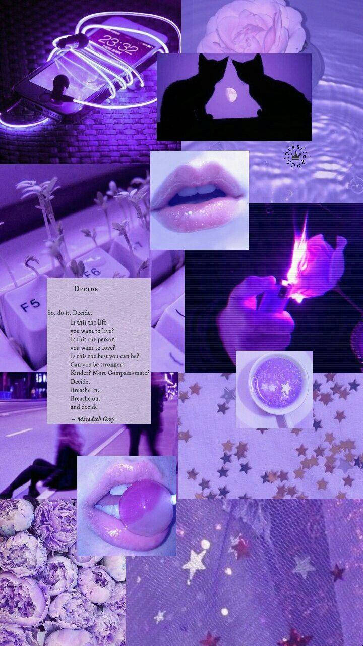 Neon và Pastel Tím Tumblr Ghép Ảnh Hình nền