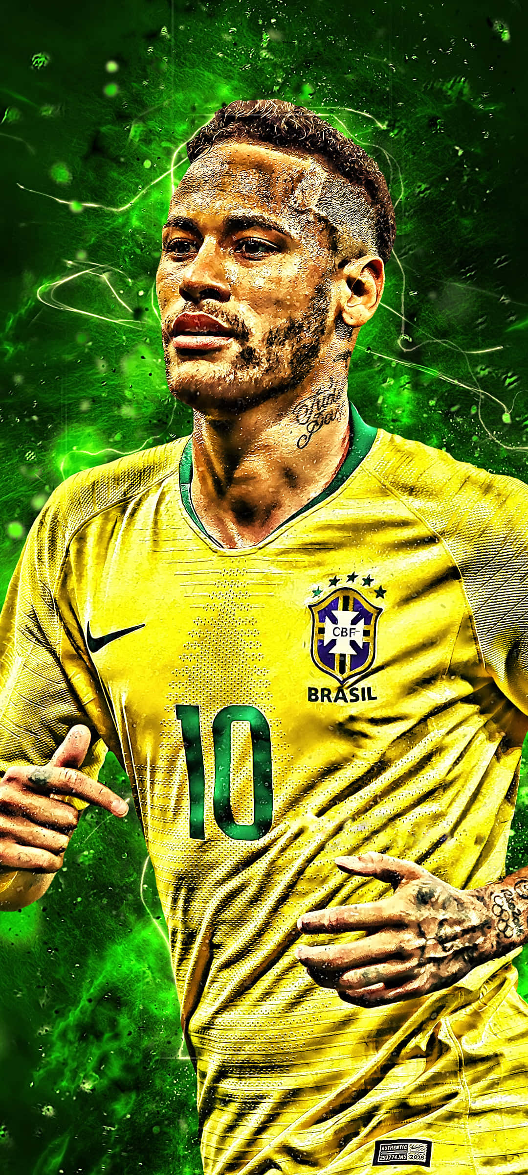 Neymar áo vàng iPhone Hình nền