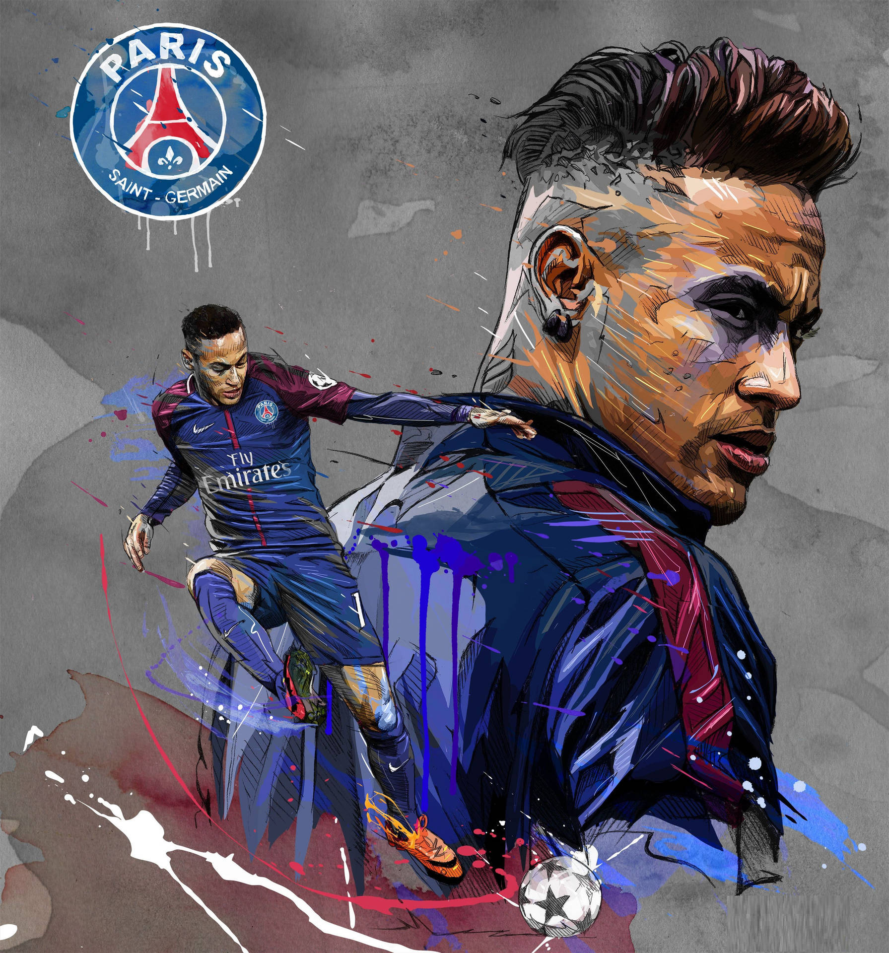 Hình nền Nghệ Thuật Bút Vẽ Neymar
