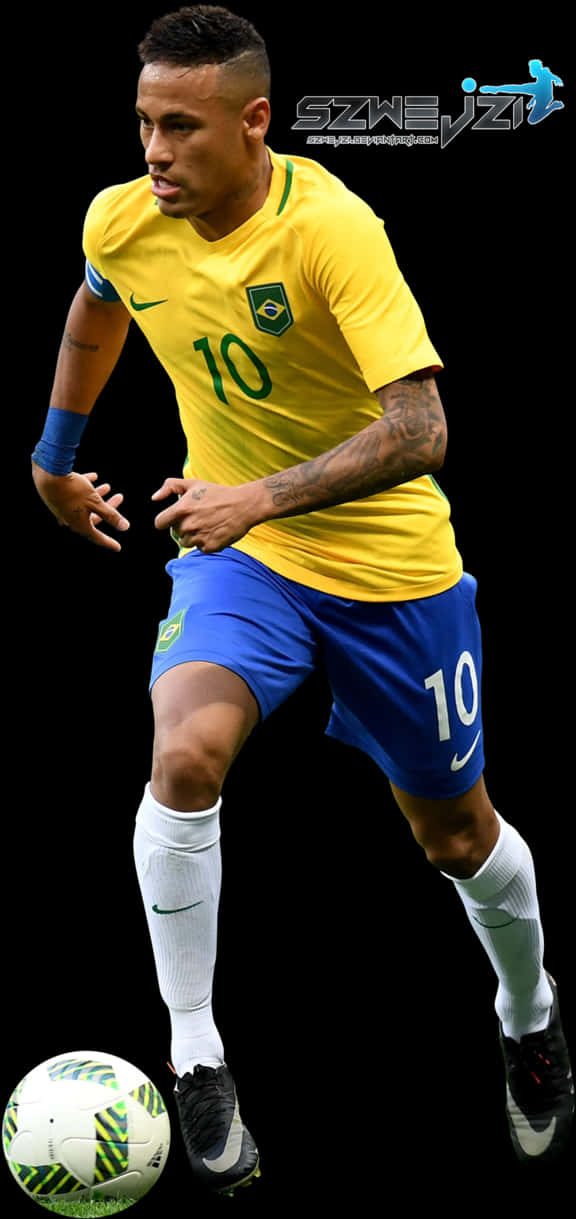 Neymar Brazil Số 10 Dribbling Hình nền