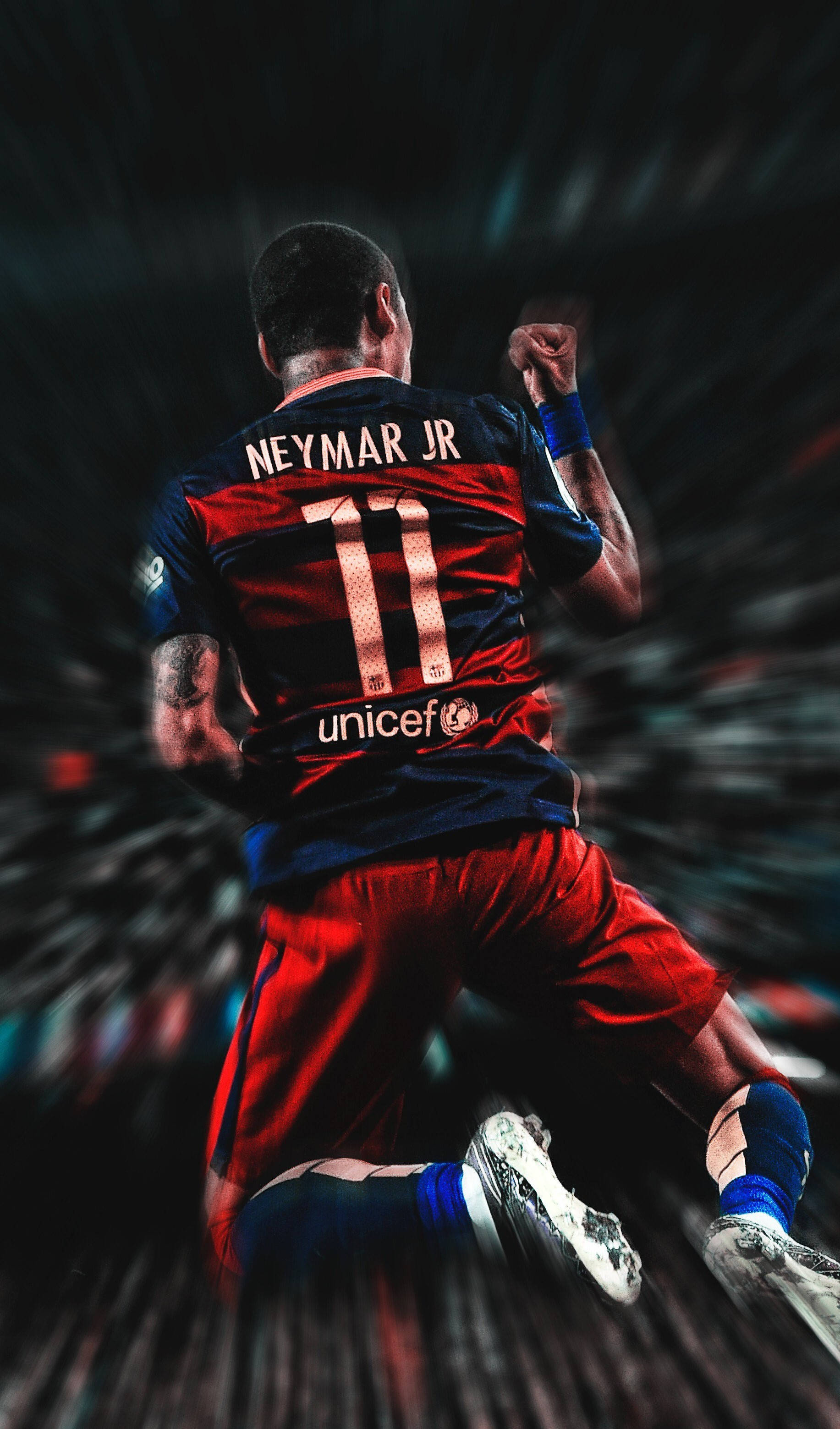 Neymar Jr. đang bật nhảy giữa pha hành động Hình nền