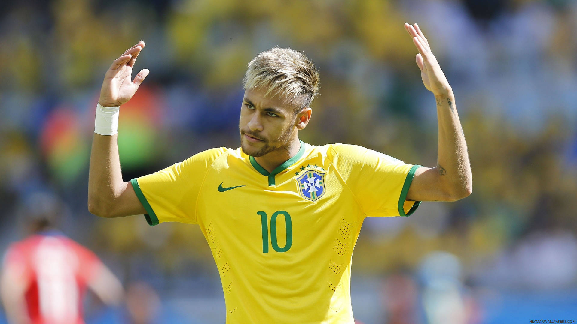 Neymar Jr khoe bộ đồng phục số 10 Brazil đặc trưng Hình nền