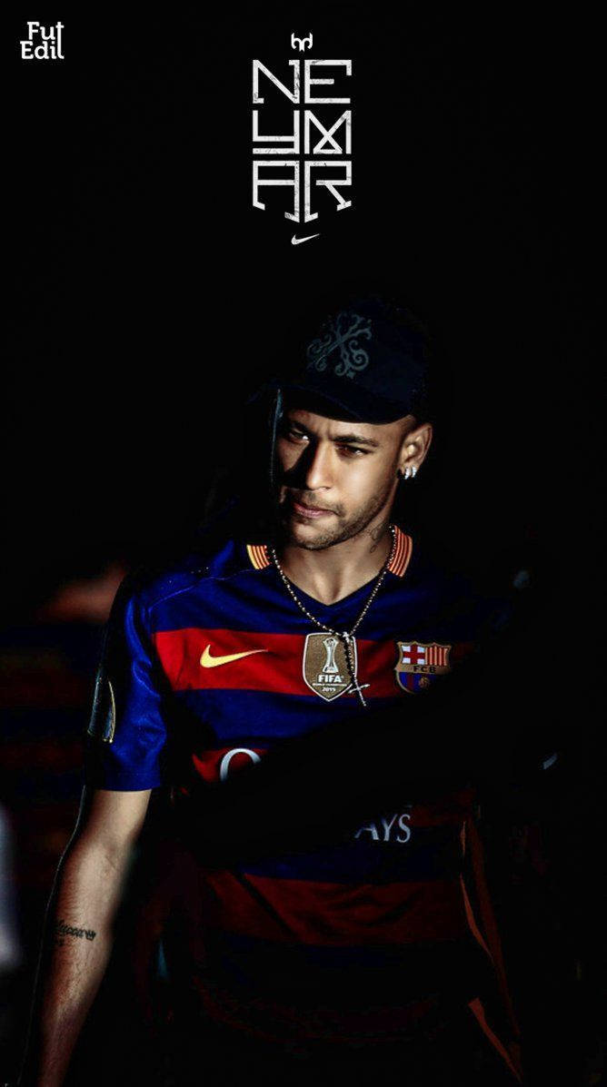 Neymar mặc trang phục Nike trong tác phẩm nghệ thuật người hâm mộ sống động Hình nền