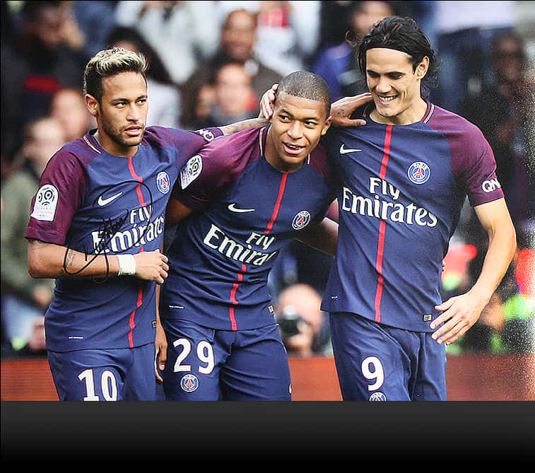 Neymar Mbappe Cavani P S G Ăn Mừng Hình nền