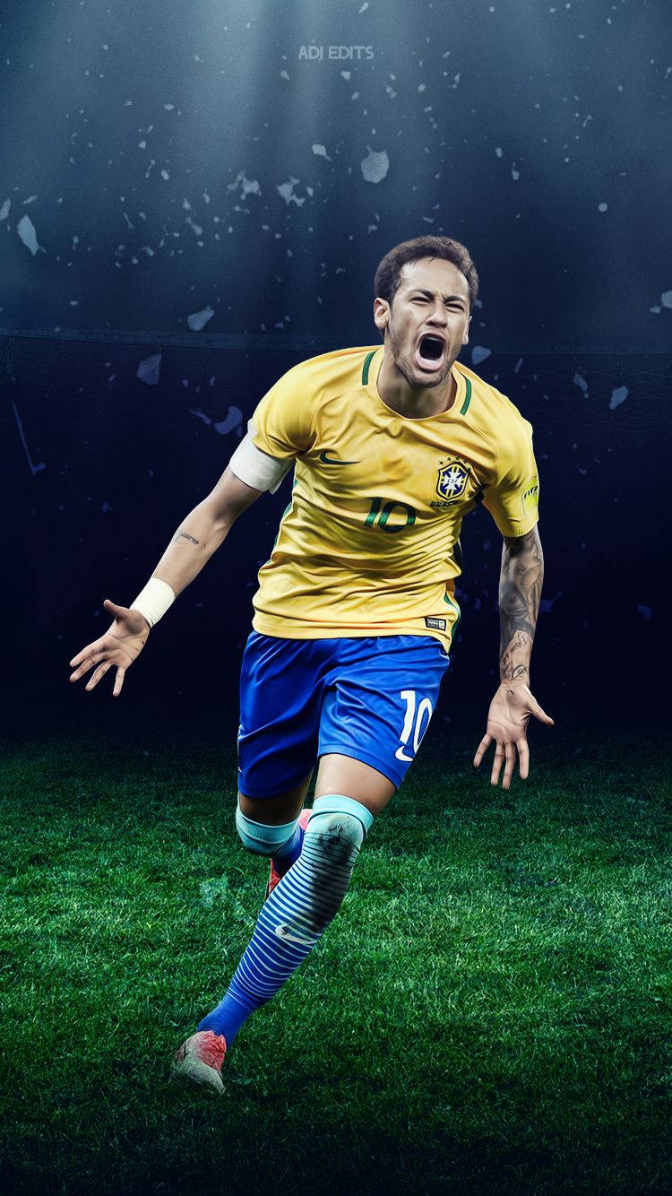 Neymar ngã trên sân, rê bóng qua các hậu vệ Hình nền