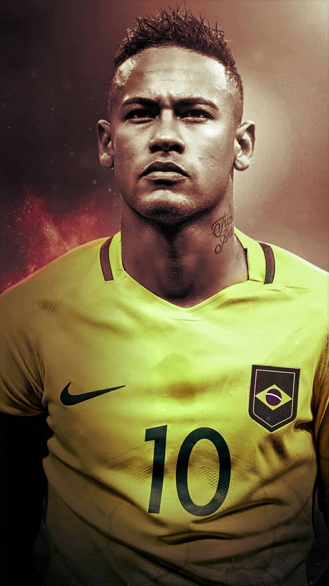 Hình nền Neymar mạnh mẽ cho Brazil