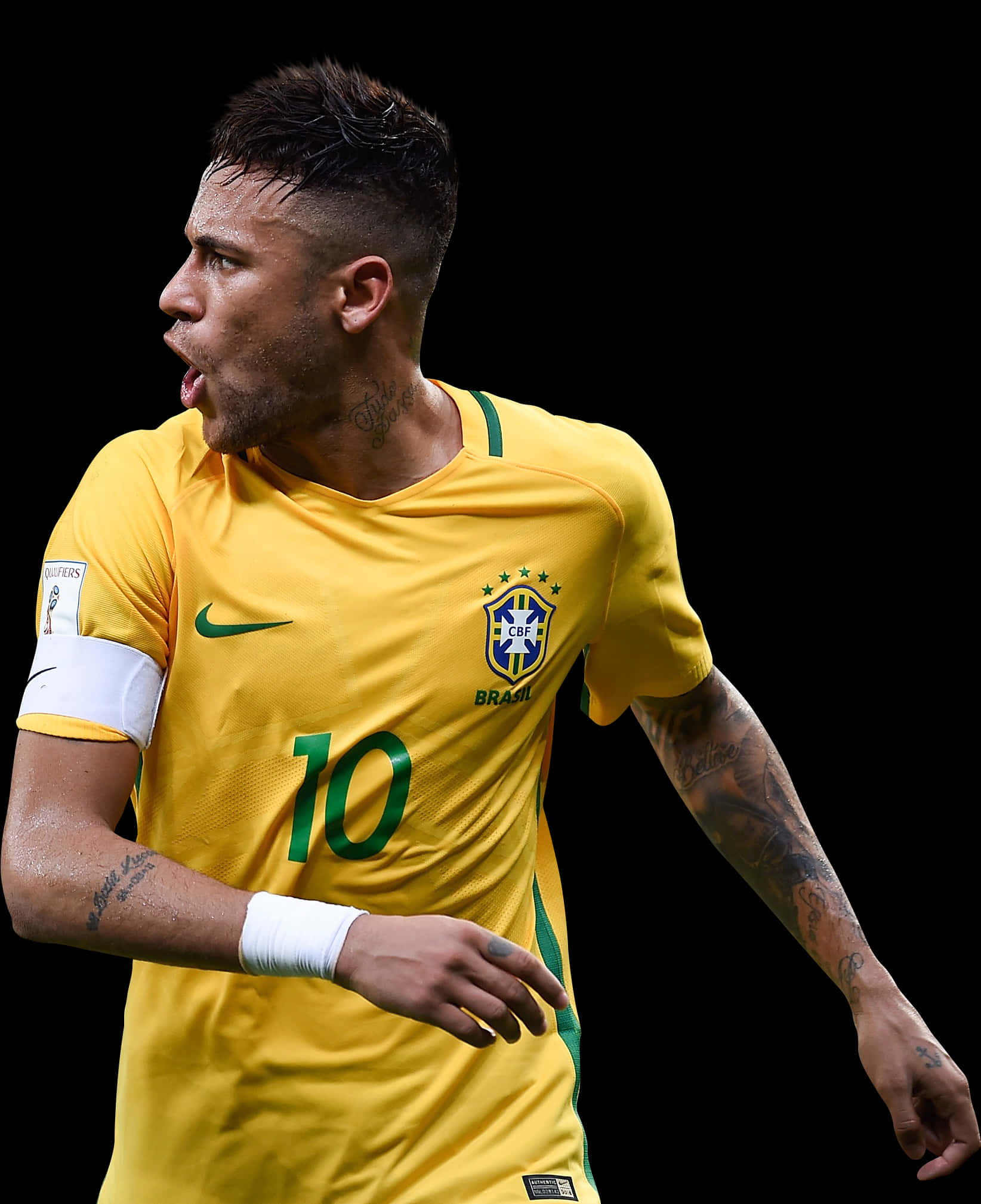 Neymar Trong Hành Động Áo Đấu Brazil Hình nền