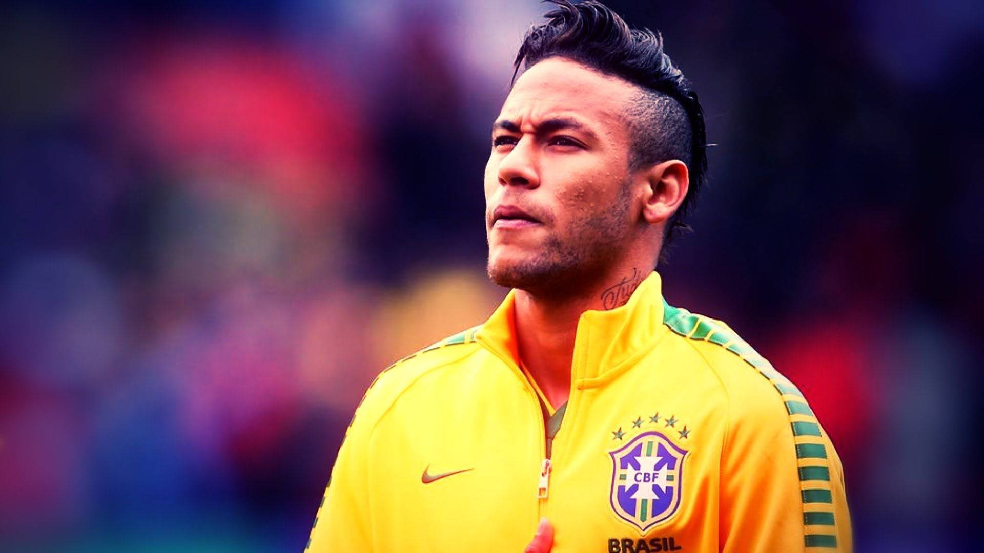 Hình nền Neymr Jr. áo khoác CBF Brazil.