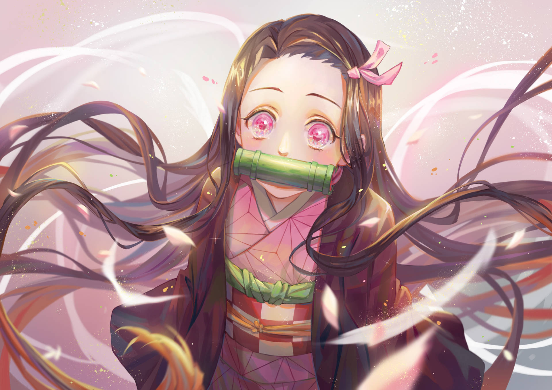 Hình nền Nezuko Dễ Thương 4k Demon Slayer