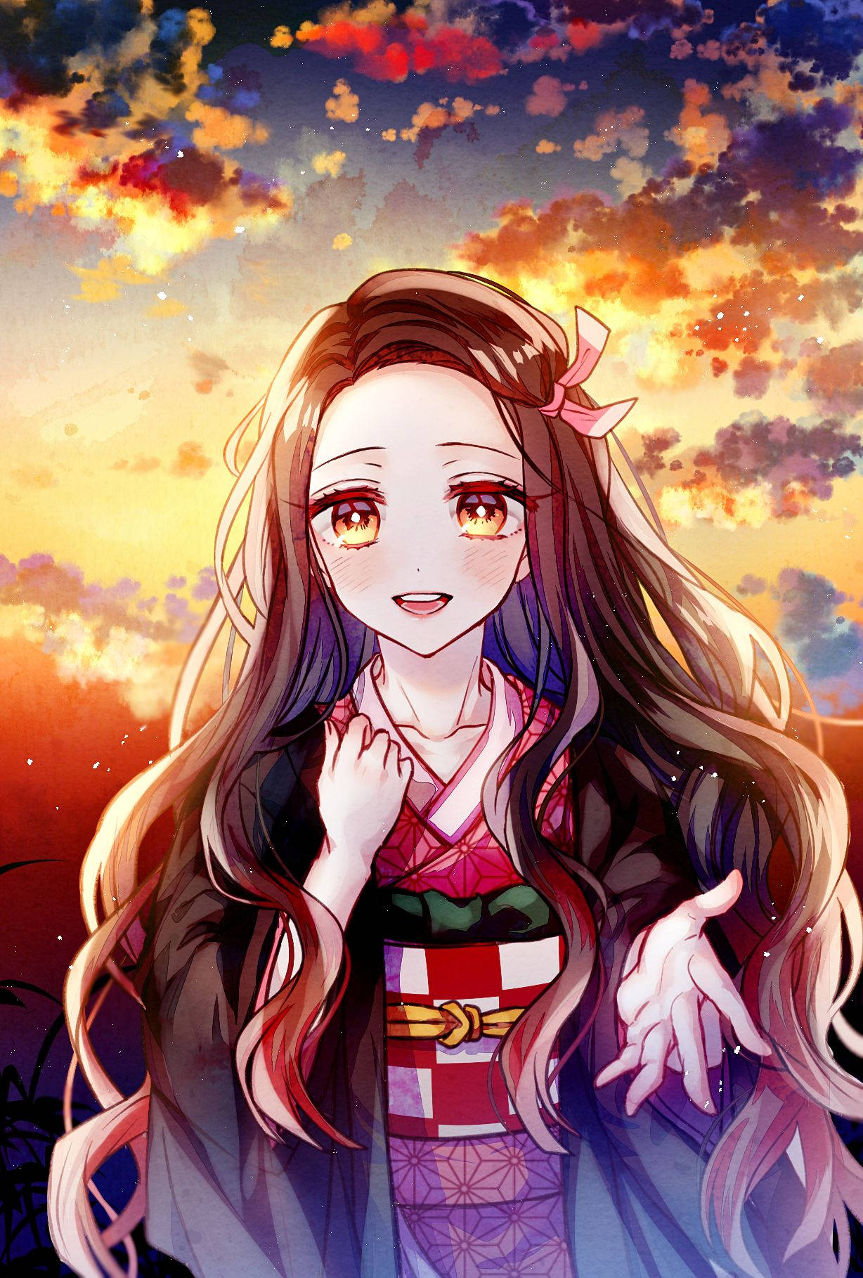 Nezuko Kamado từ Thanh Gươm Diệt Quỷ Hình nền