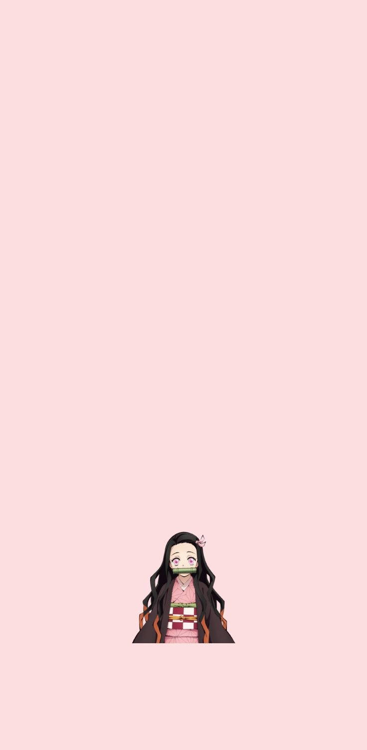 Nezuko Kawaii Hồng Hình nền