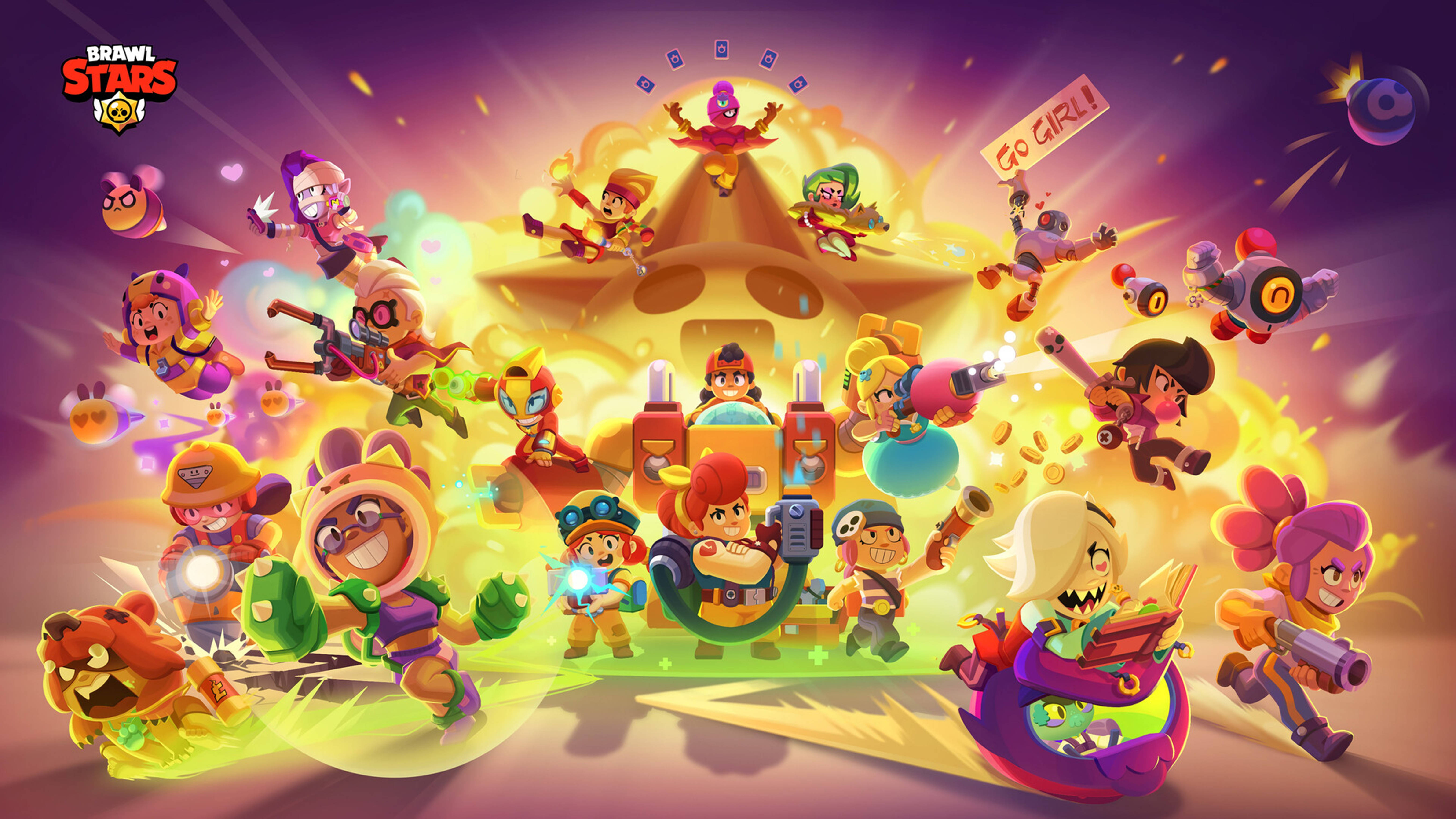 Ngày Phụ nữ Montage Brawl Stars 4K Hình nền