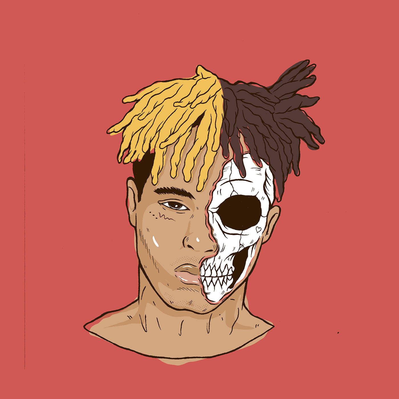 Nghệ thuật Anime lấy cảm hứng từ Xxxtentacion Hình nền