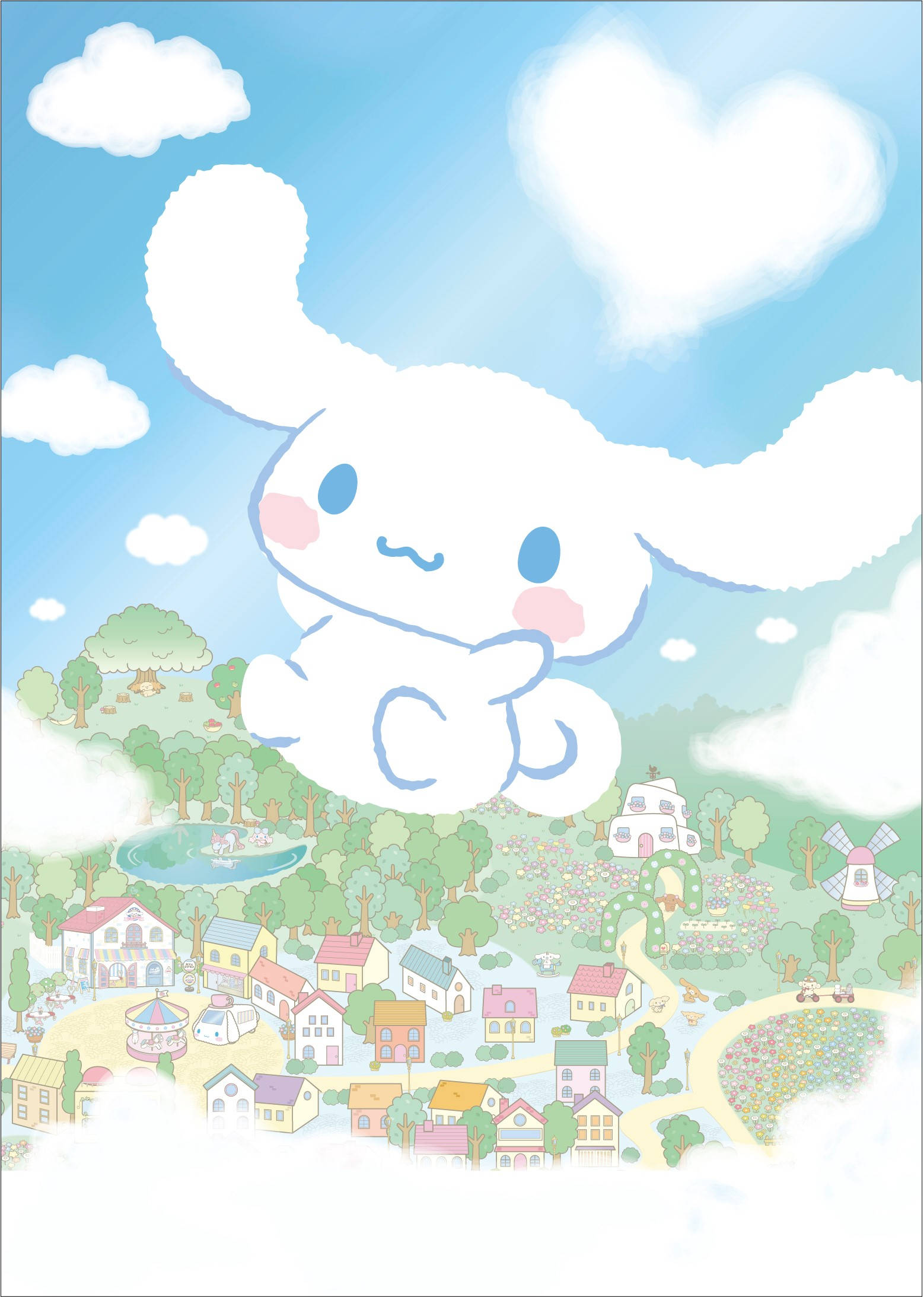 Nghệ thuật Cinnamoroll bay Hình nền