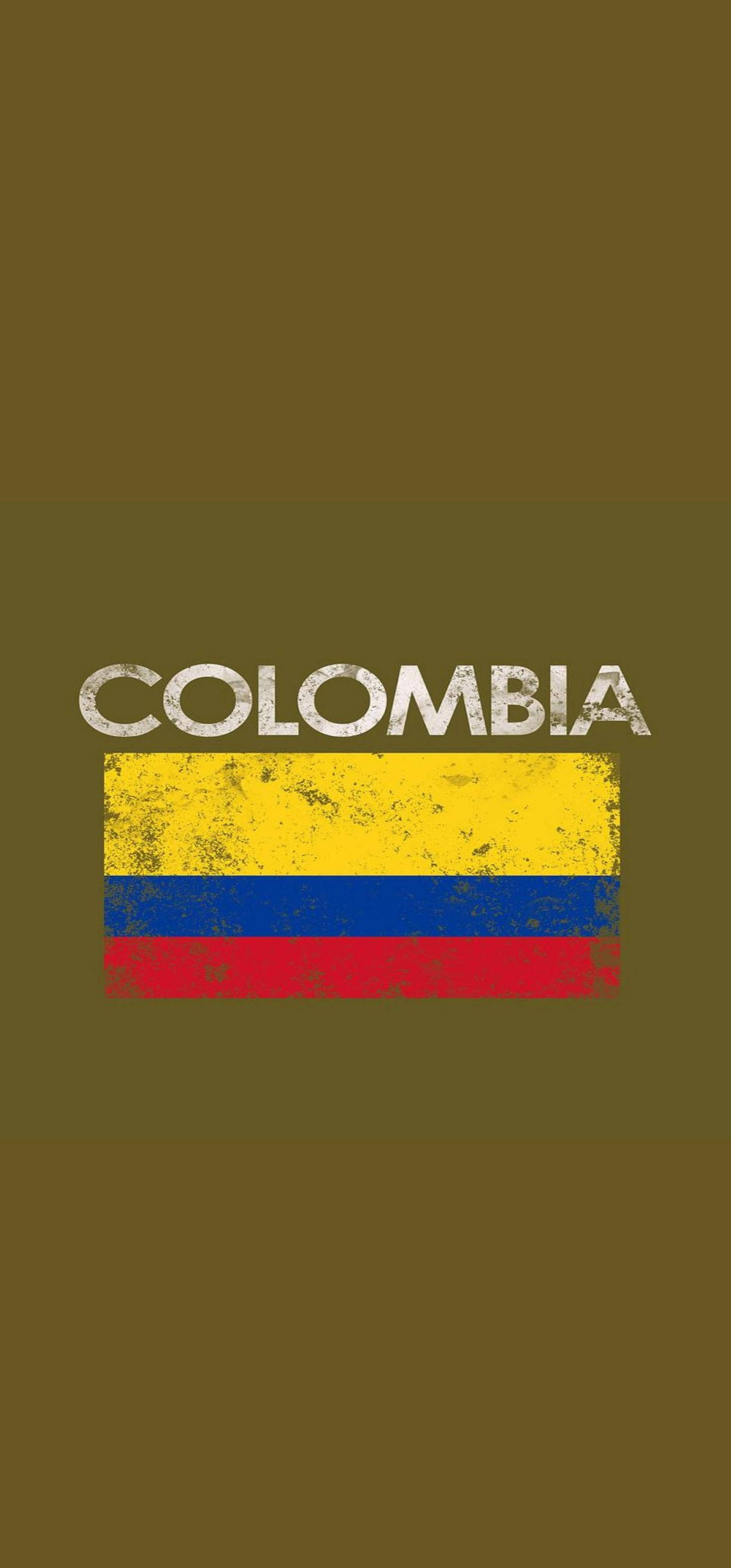 Nghệ thuật Cờ Colombia Tối giản Hình nền