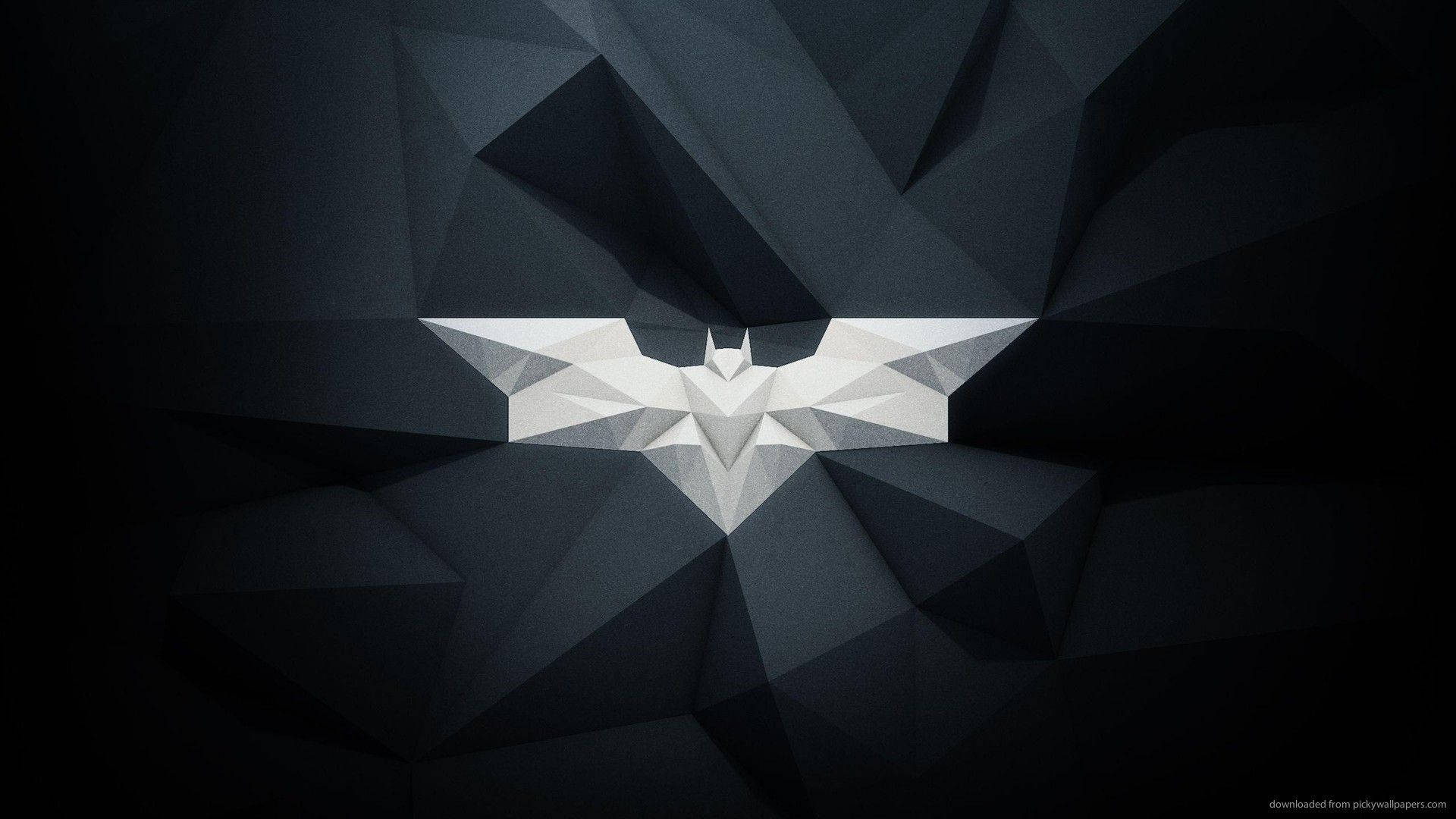 Hình nền nghệ thuật đa giác logo Batman