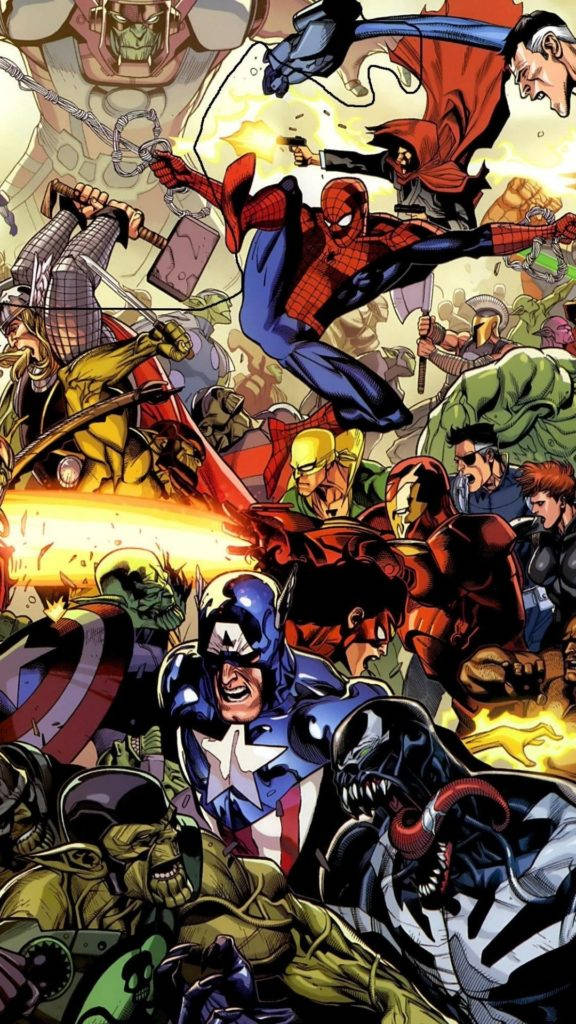 Nghệ thuật đồ họa siêu anh hùng Marvel cho iPhone Hình nền