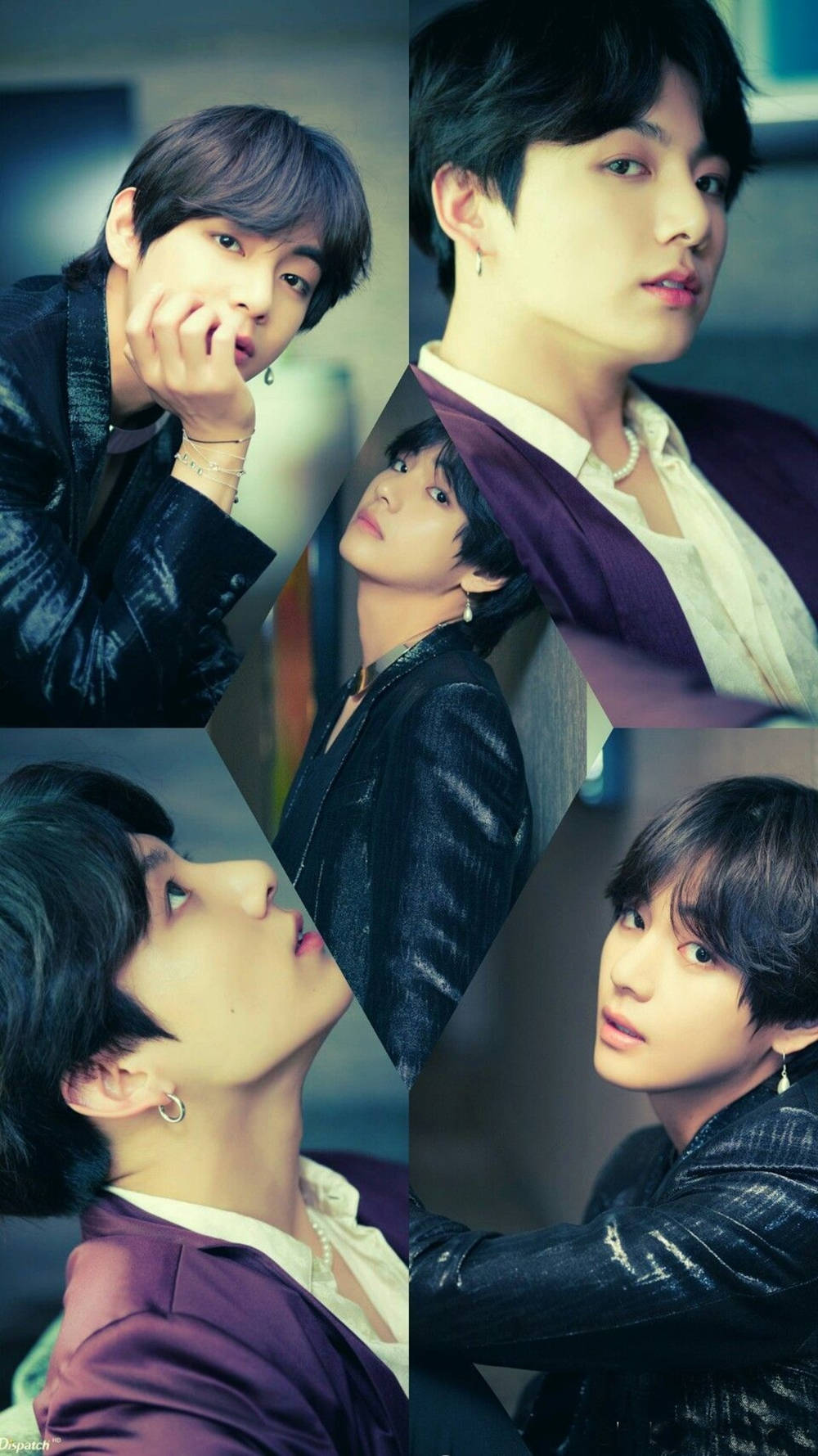 Nghệ thuật ghép ảnh BTS JK và V Hình nền