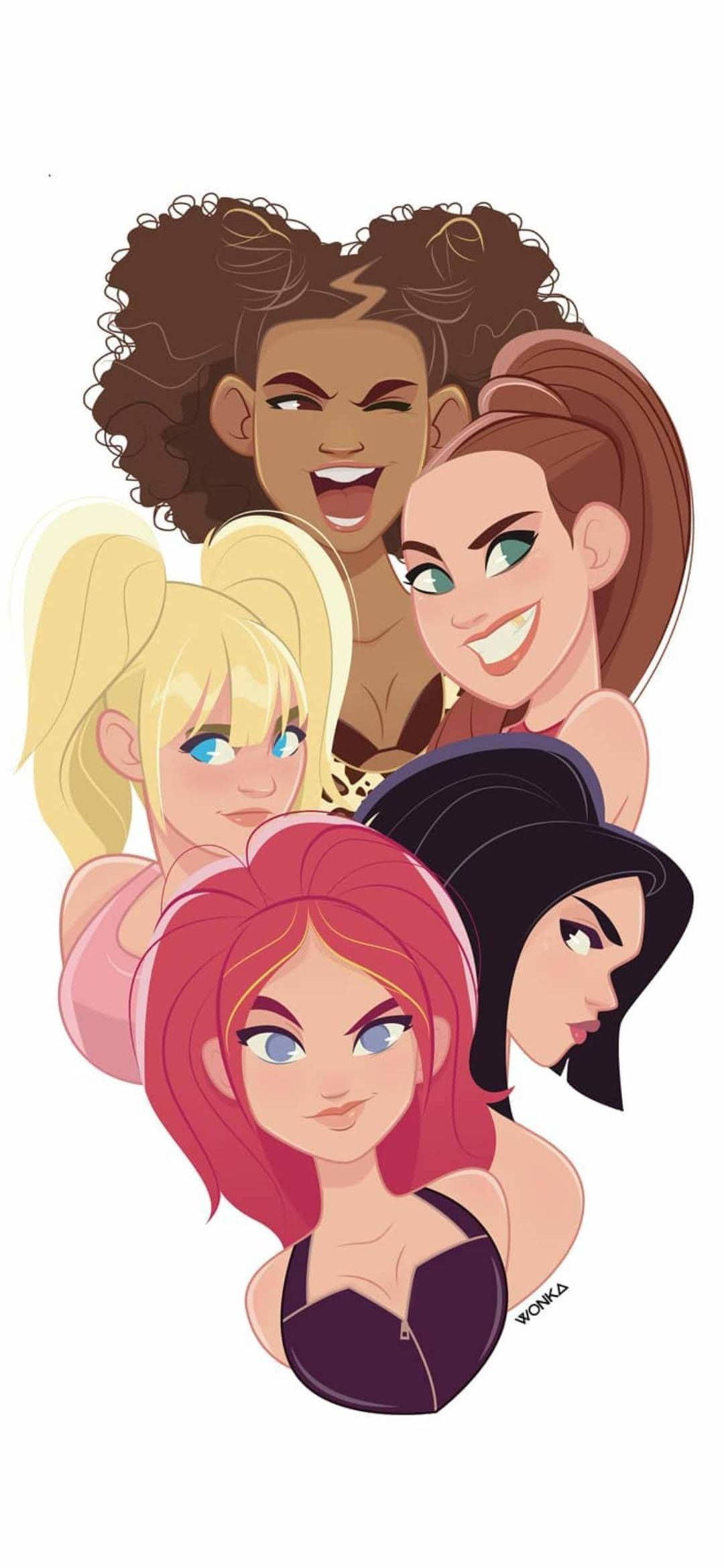 Nghệ Thuật Hoạt Hình Spice Girls Hình nền