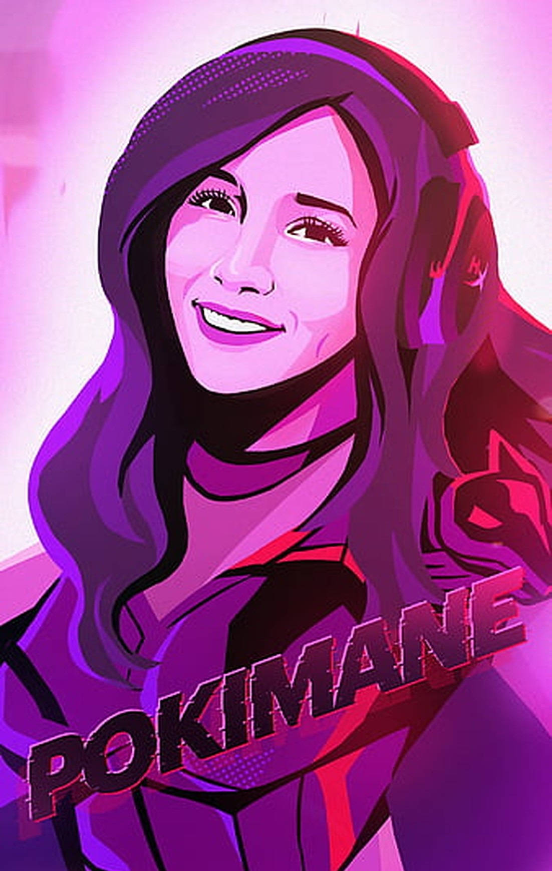 Nghệ thuật hồng Pokimane HyperX Game Hình nền