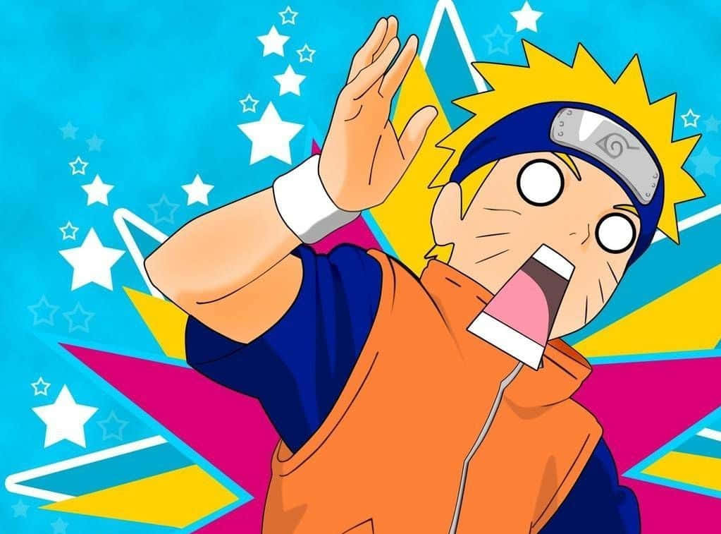 Nghệ thuật số Naruto vui nhộn đầy màu sắc Hình nền
