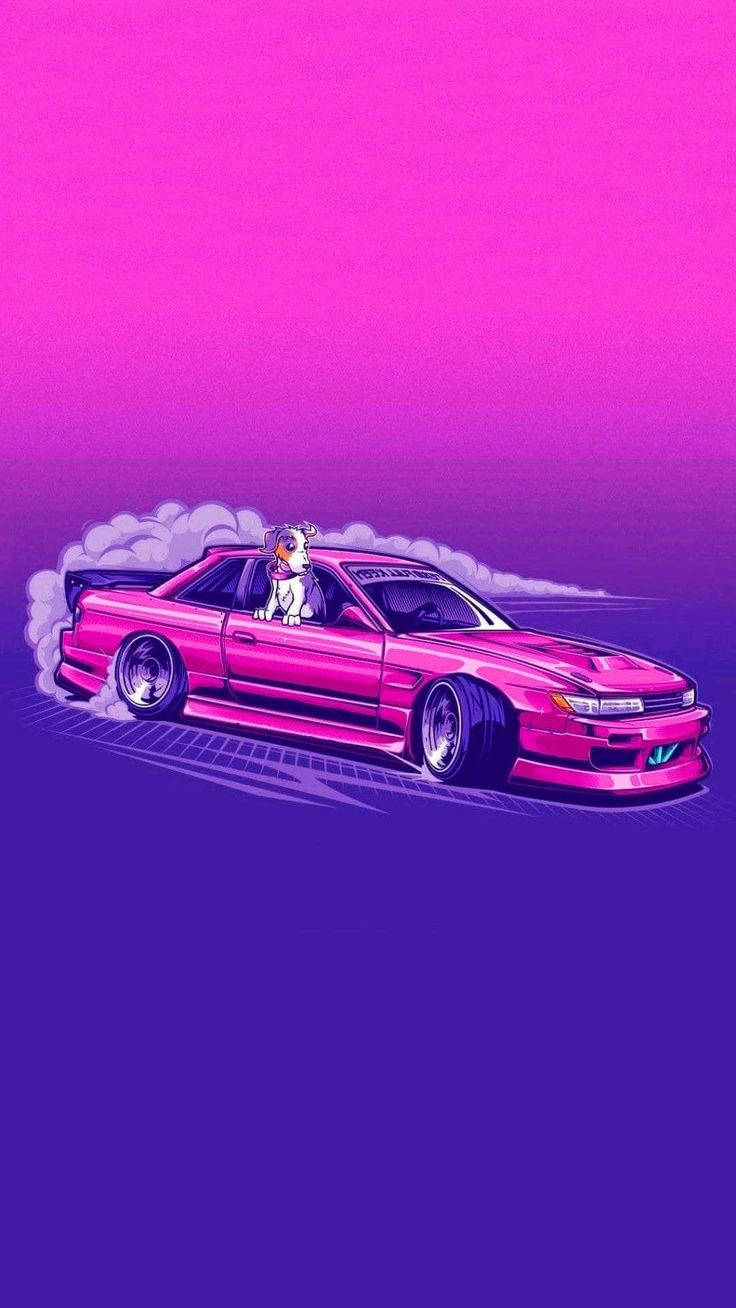 Nghệ thuật Synthwave JDM Hình nền