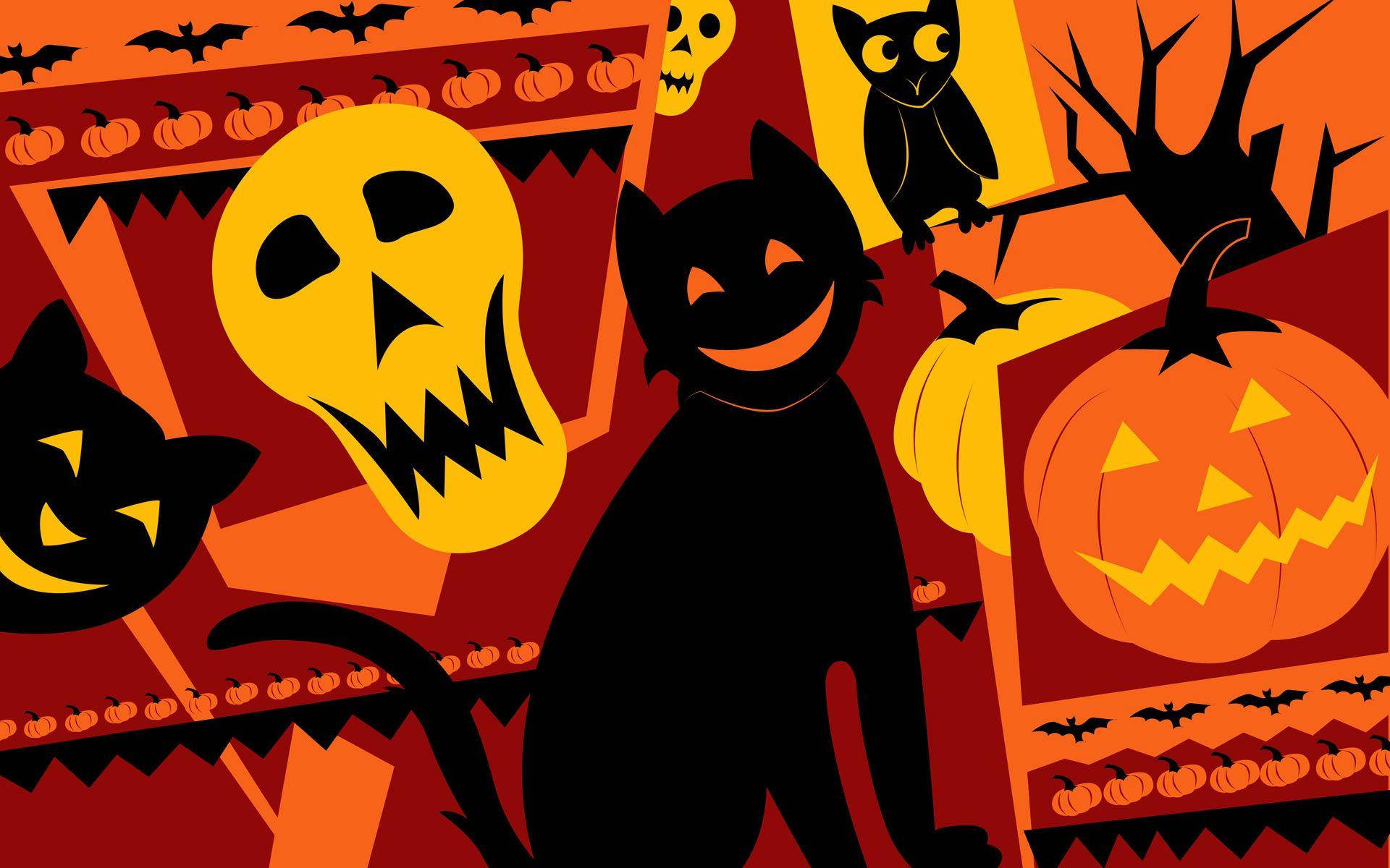 Nghệ thuật vẽ nguệch ngoạc Halloween cho laptop Hình nền