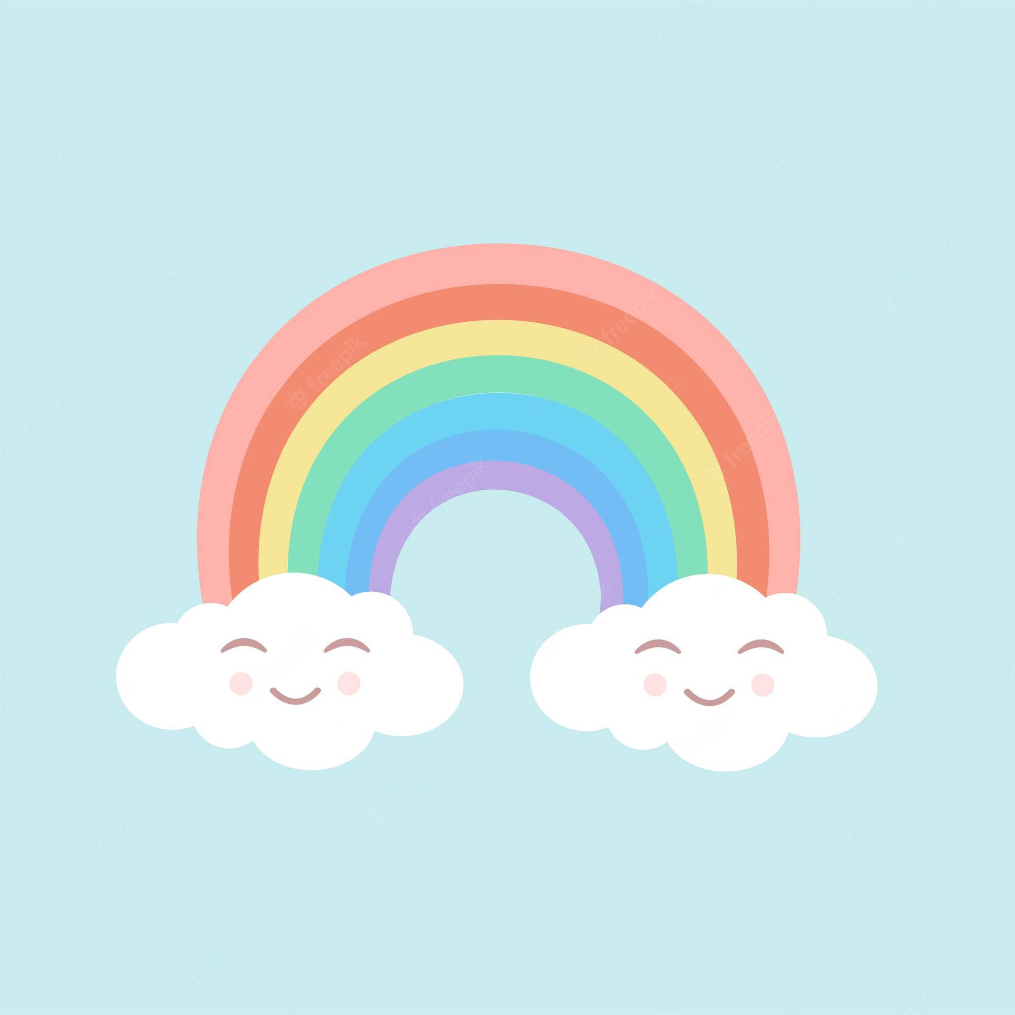 Nghệ thuật Vector Cầu vồng Pastel Hình nền