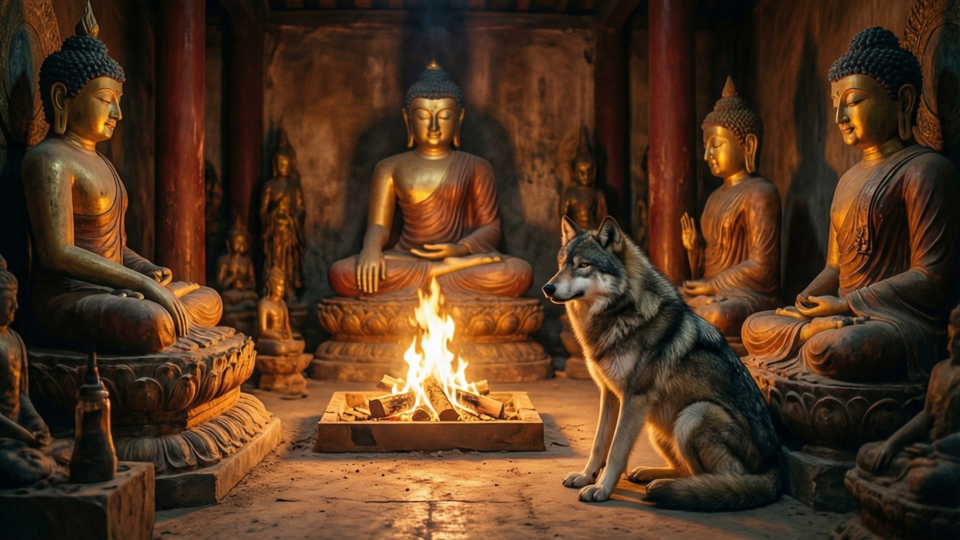 Ngôi đền tĩnh lặng Hình nền