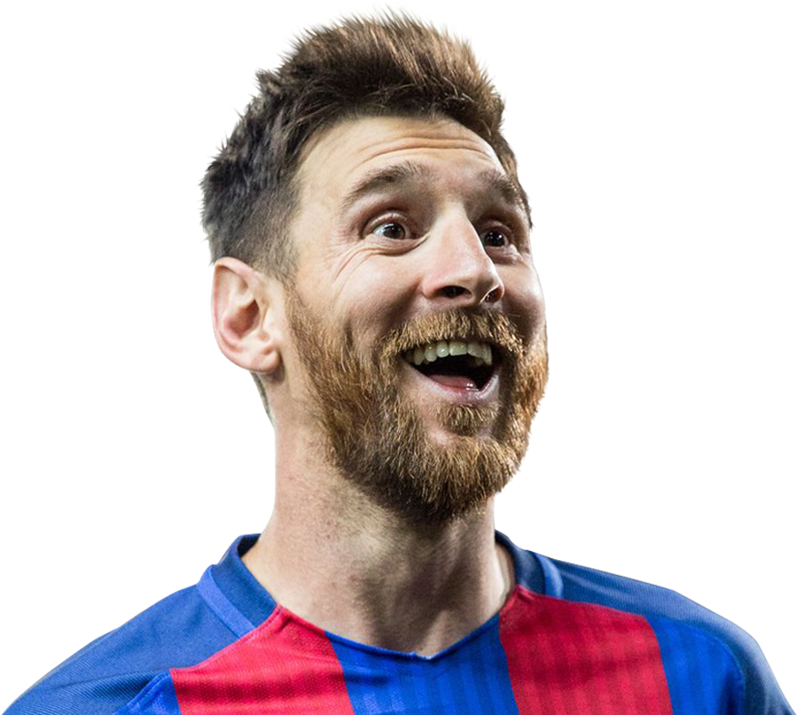 Ngôi sao bóng đá vui vẻ trong trang phục F C Barcelona Hình nền