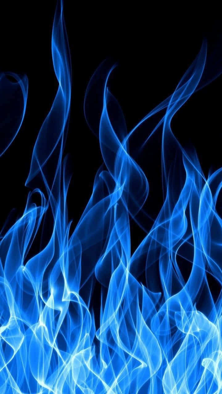 Ngọn lửa xanh thẩm mỹ trên nền đen Hình nền