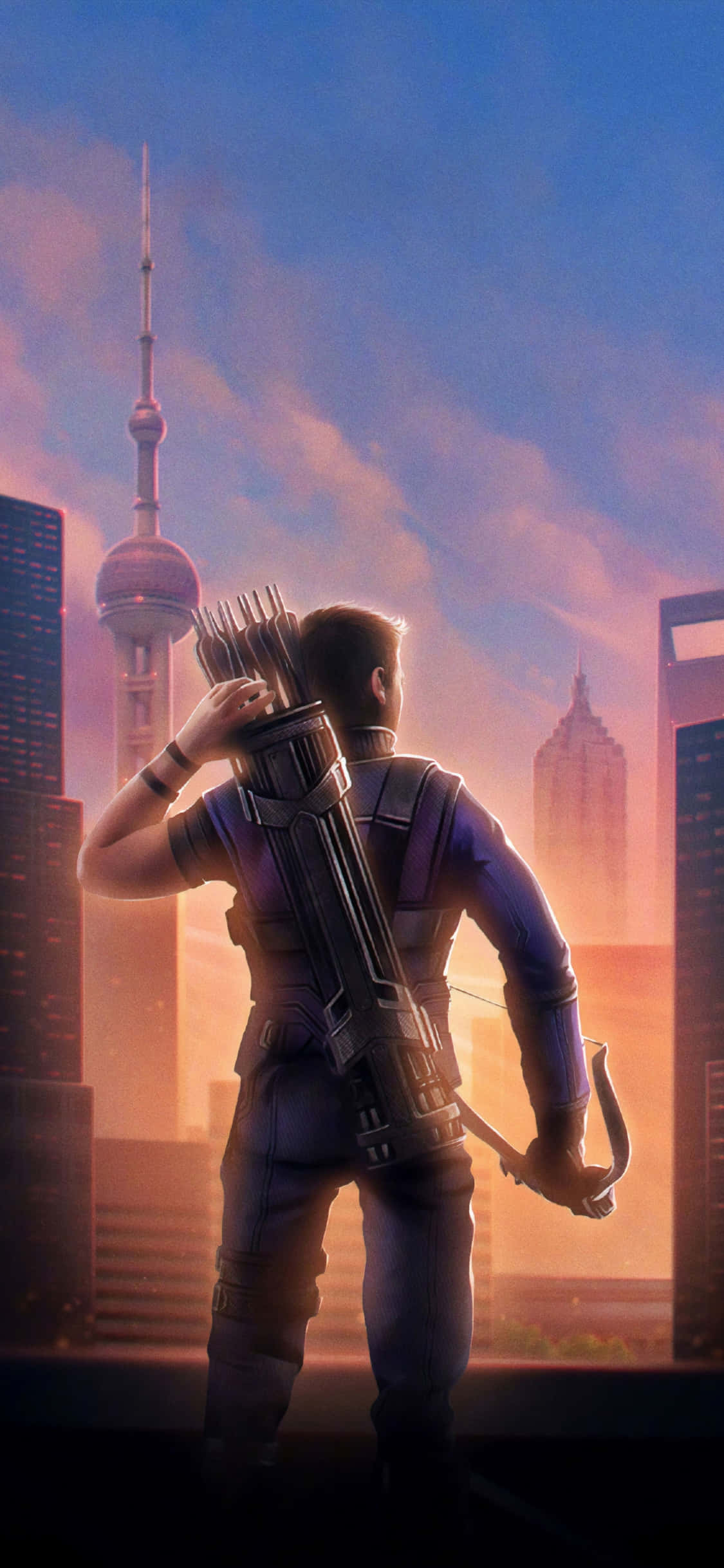 "Người bảo vệ tối thượng, Hawkeye giữ thế giới của chúng ta an toàn." Hình nền