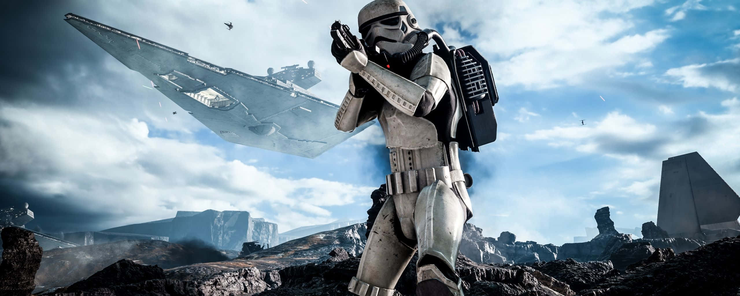 người lính stormtrooper trong sa mạc Hình nền