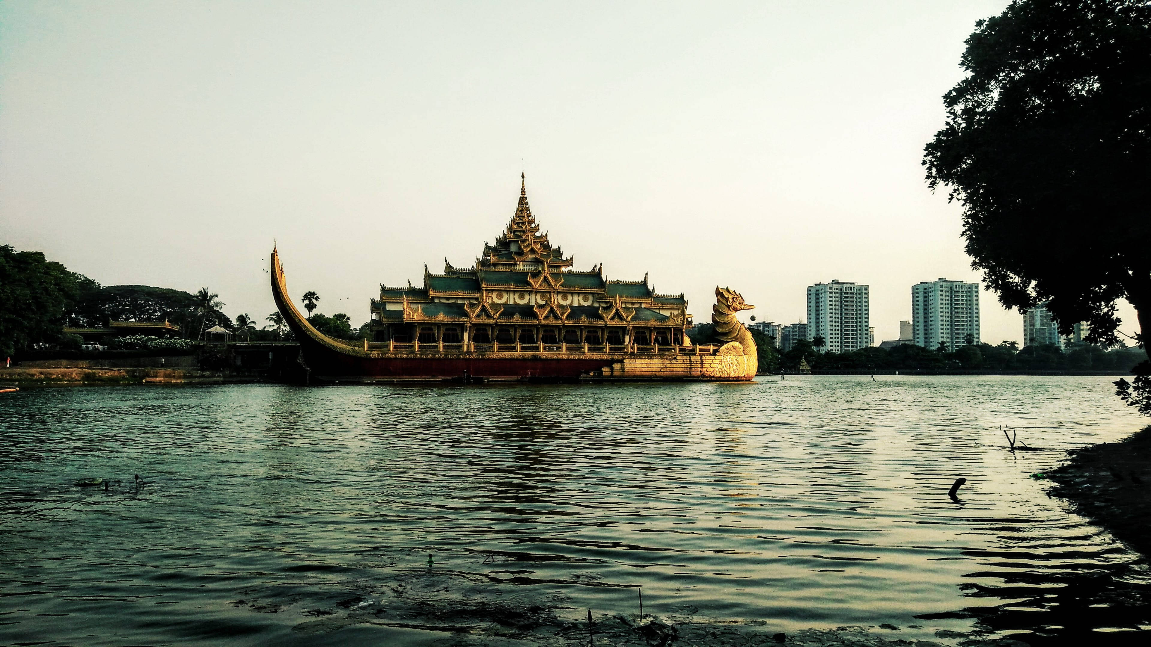 Nhà Hàng Nổi Yangon Hình nền