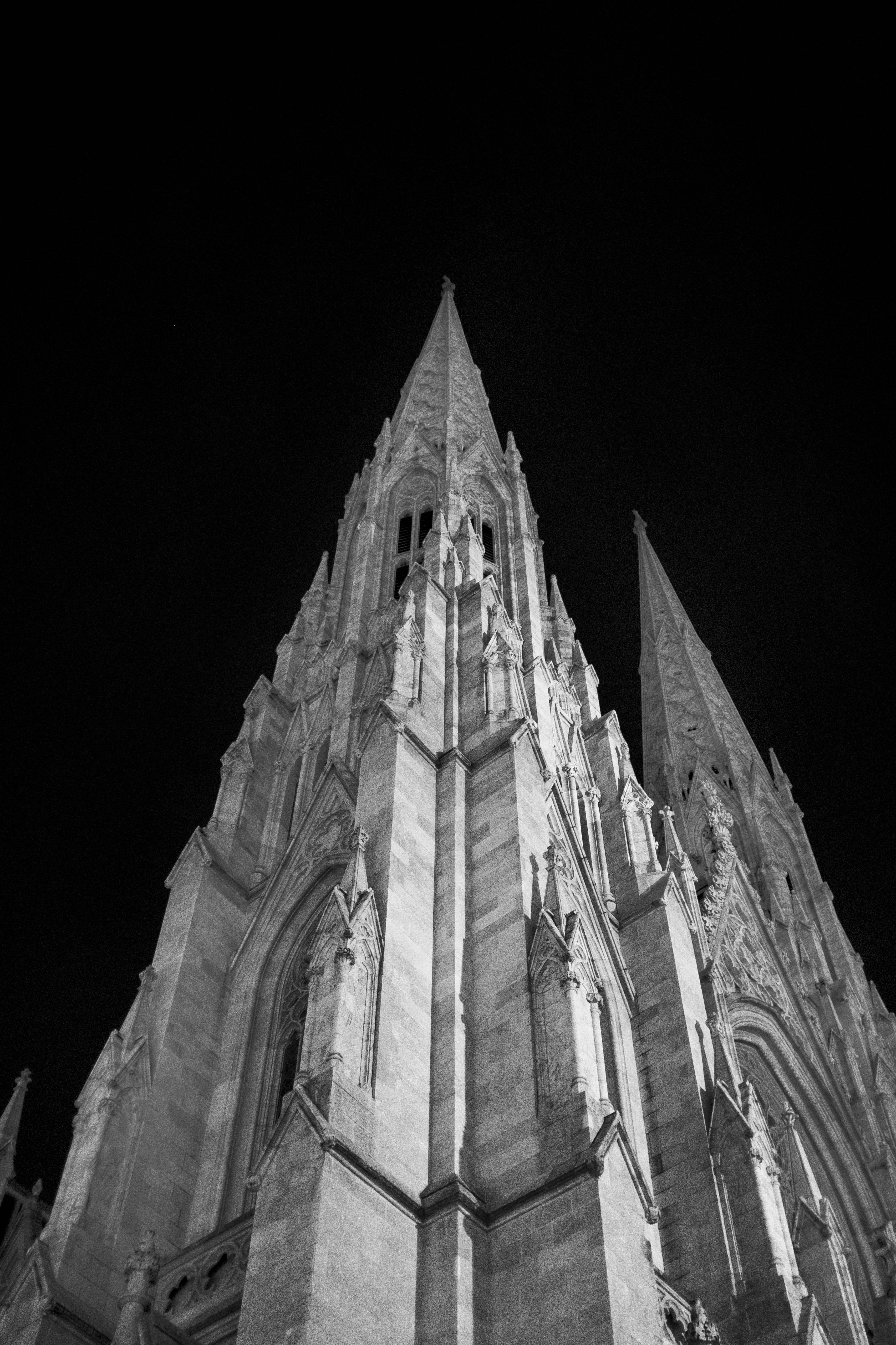 Nhà Thờ St Patrick New York Đen Trắng Hình nền