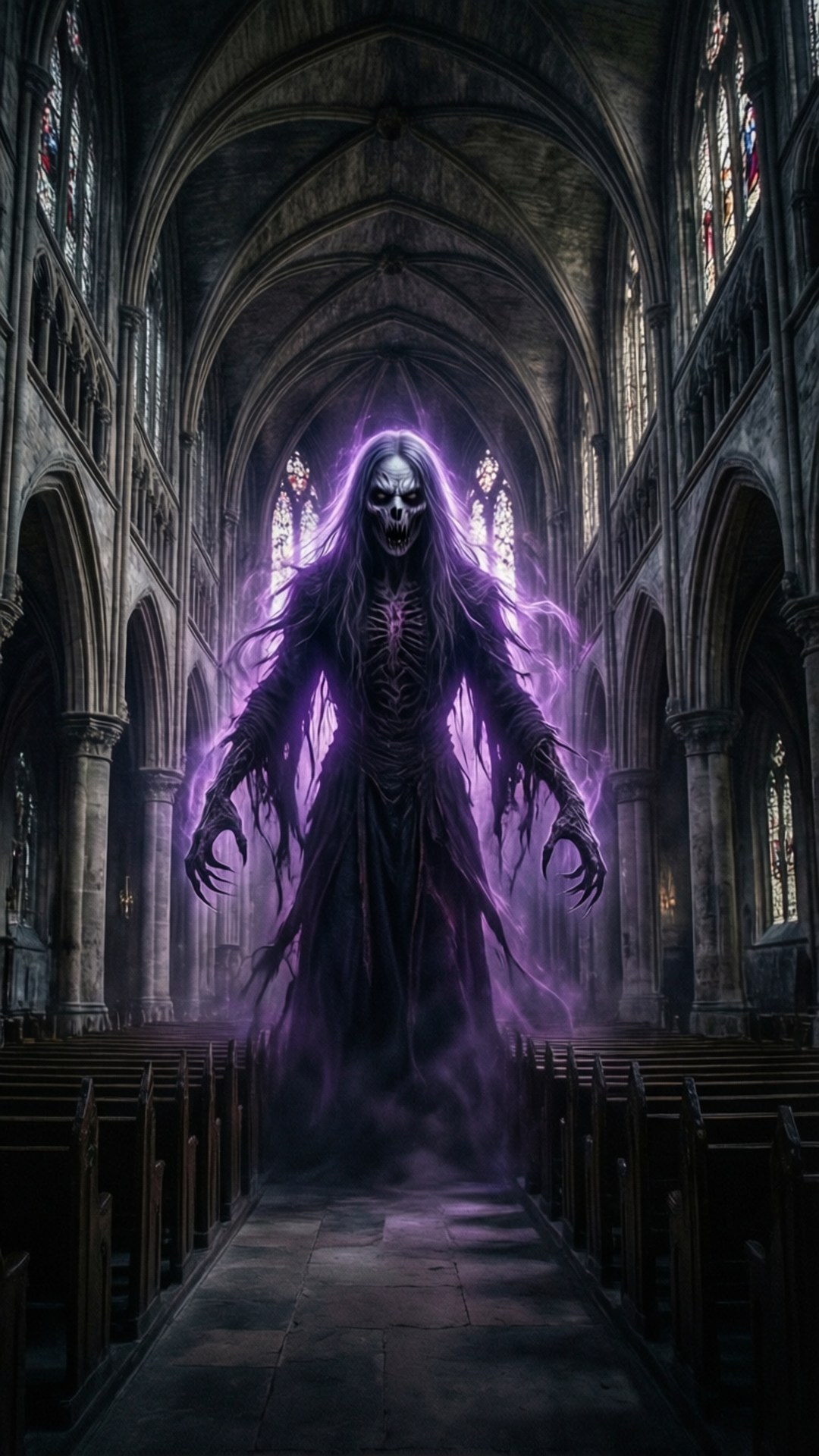 Nhà thờ u tối của Omen Hình nền