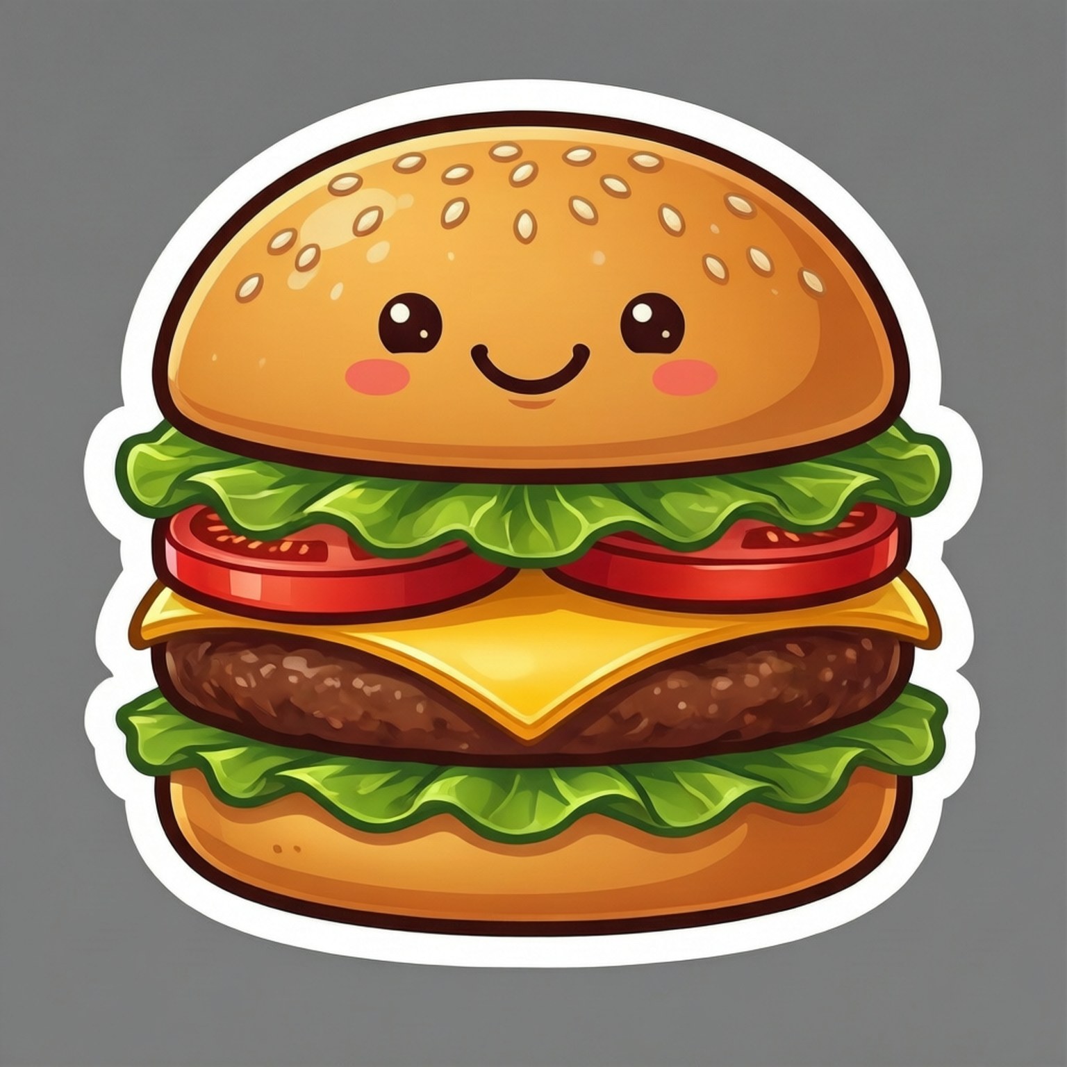 Nhãn Dán Burger Cười Hình nền