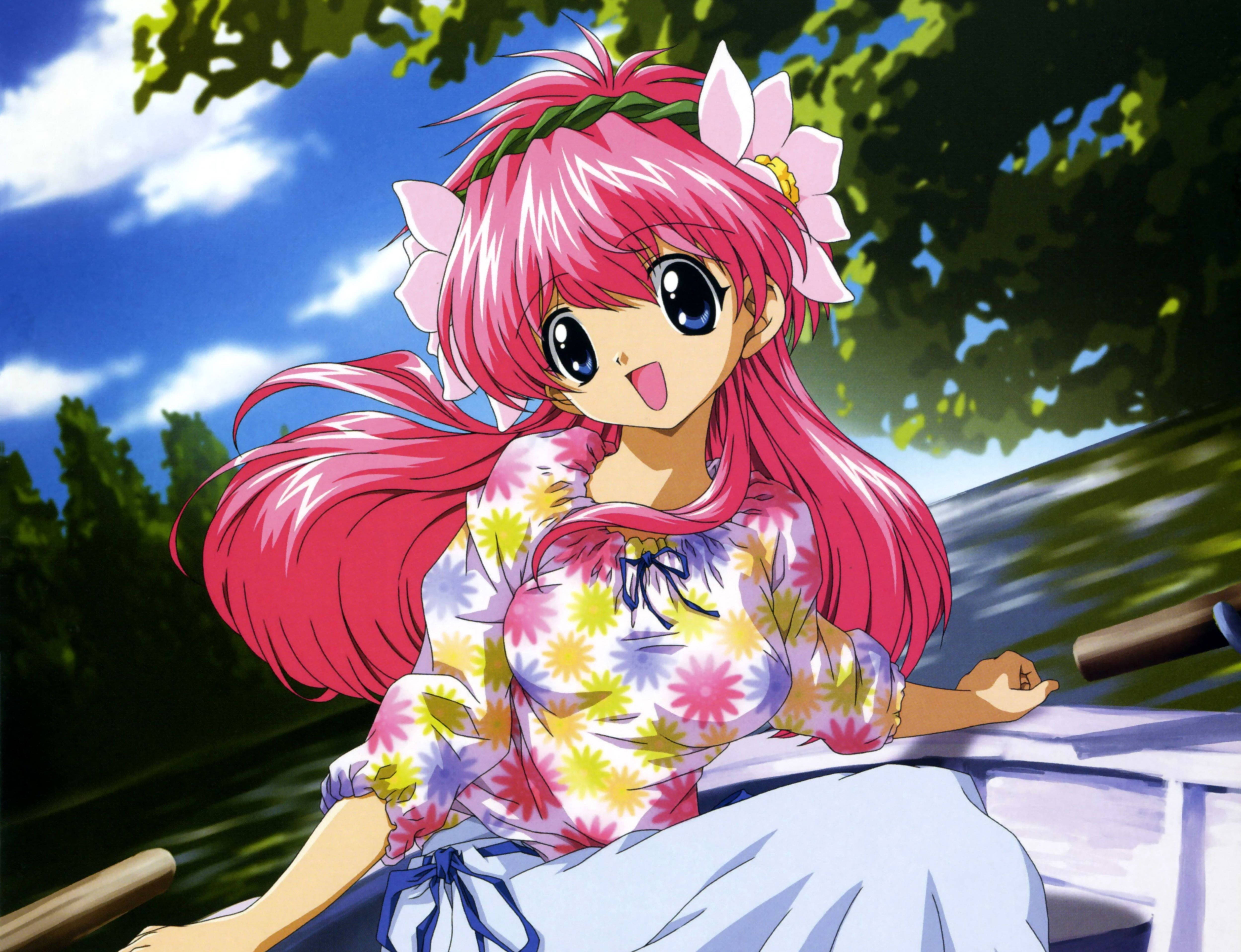 Nhân Vật Anime Dễ Thương Trên Thuyền Hình nền