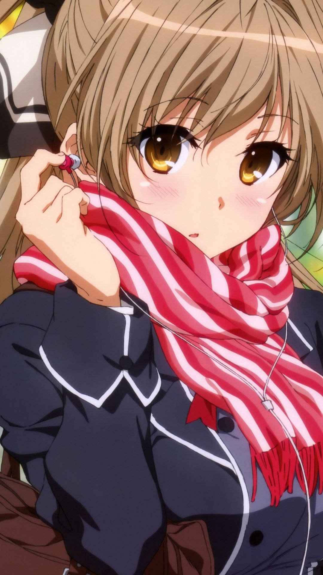 Nhân Vật Anime Dễ Thương Với Khăn Quàng Đỏ Hình nền