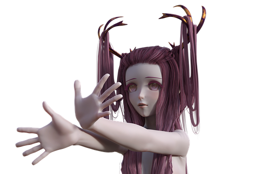 Nhân vật anime kỳ bí có sừng Hình nền