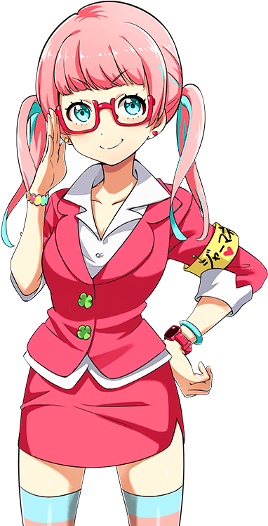 Nhân Vật Anime Tóc Hồng Đeo Kính Hình nền