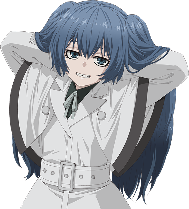 Nhân vật anime tóc xanh mỉm cười Hình nền