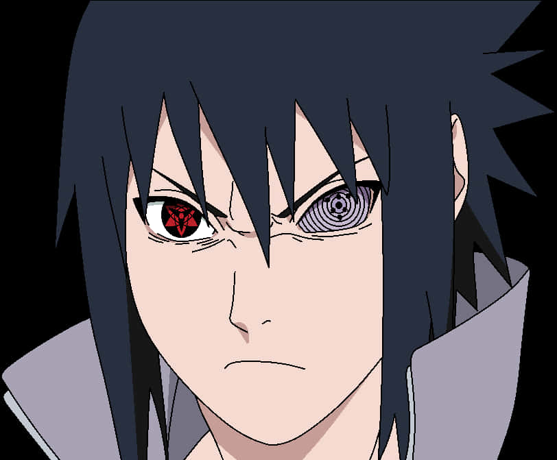 Nhân vật Anime với Mắt Rinnegan và Sharingan Hình nền