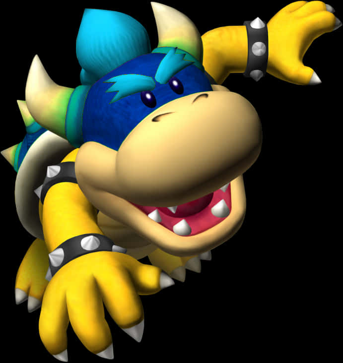 Nhân Vật Bowser Tóc Xanh Hoạt Hình Hình nền