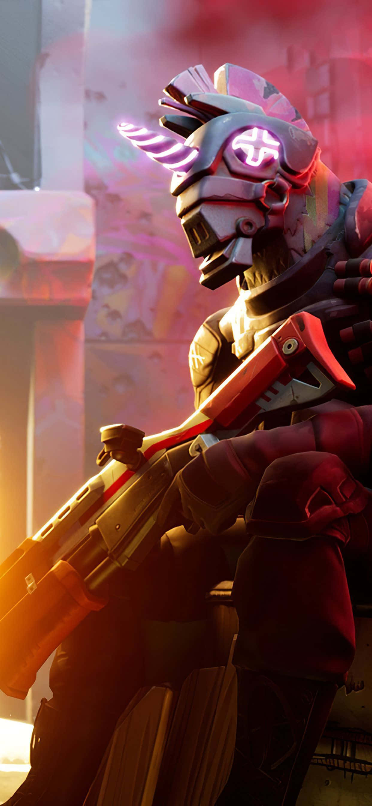 Nhân vật Fortnite trong Mũ bảo hiểm Kỳ lân Hình nền