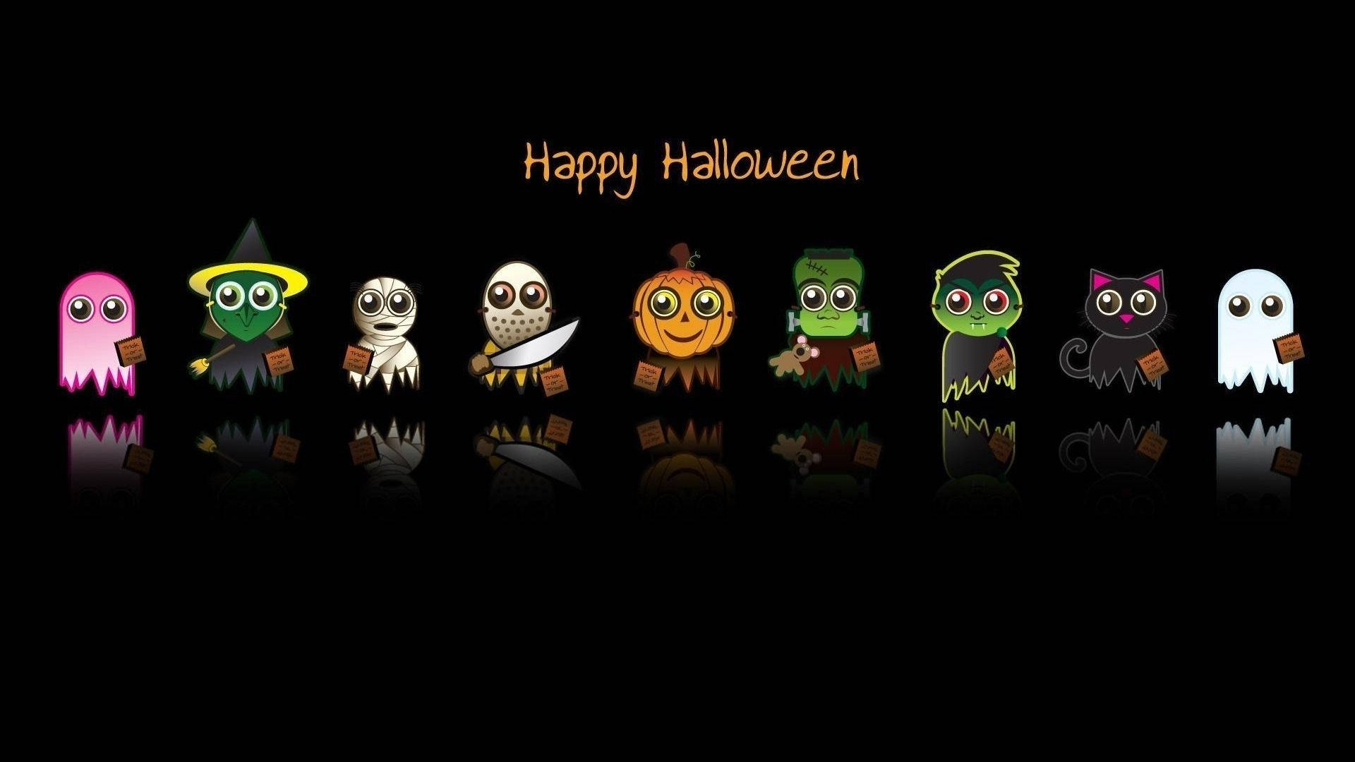 Nhân Vật Halloween Hoạt Hình Trong Bóng Tối Hình nền
