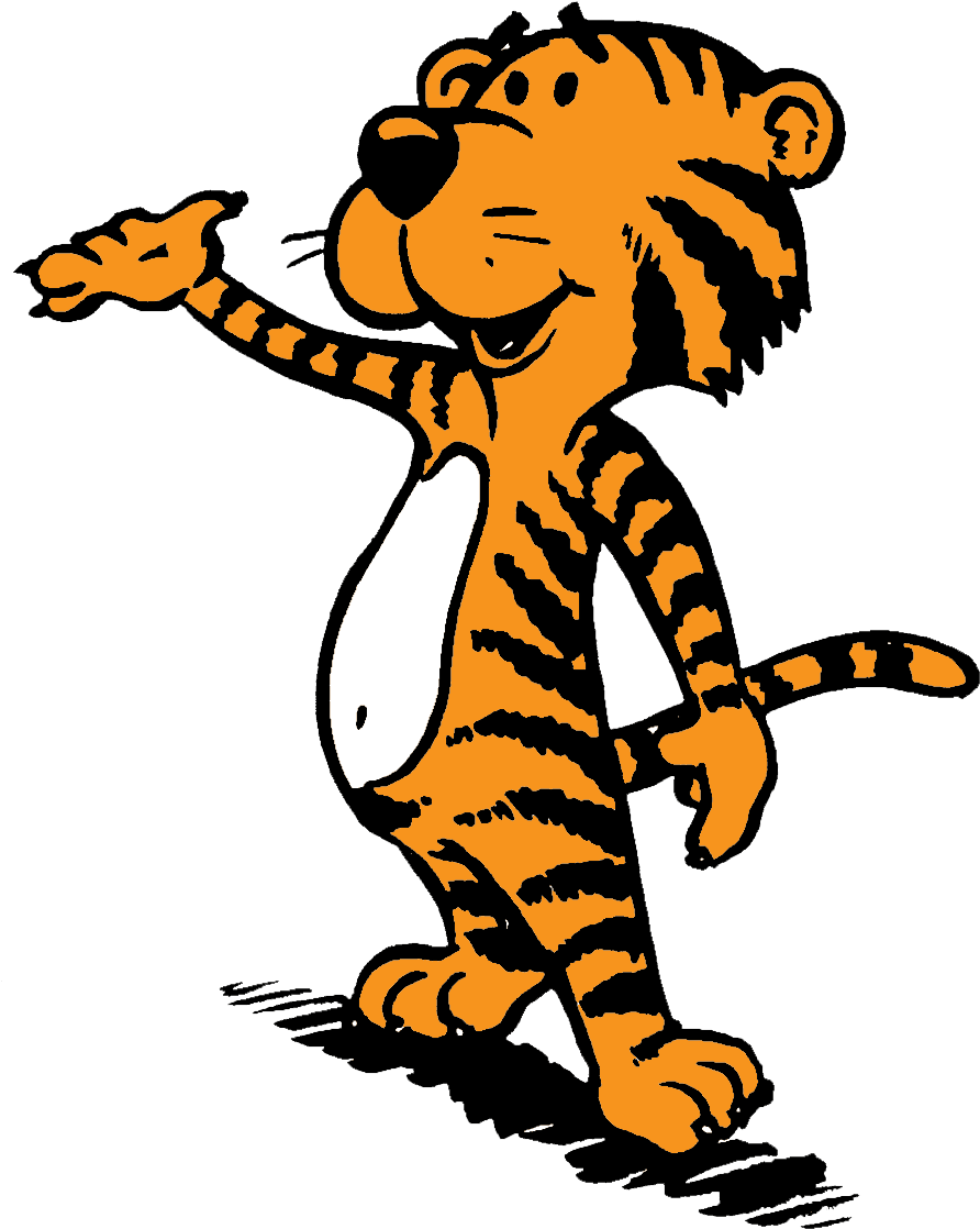 Nhân vật hổ hoạt hình đang đi bộ Hình nền